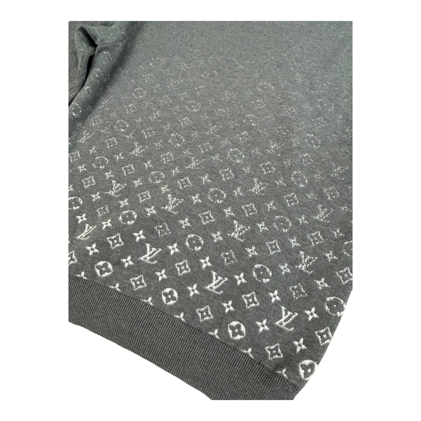 Louis Vuitton Grey Monogram Gradient Sweater - Medium