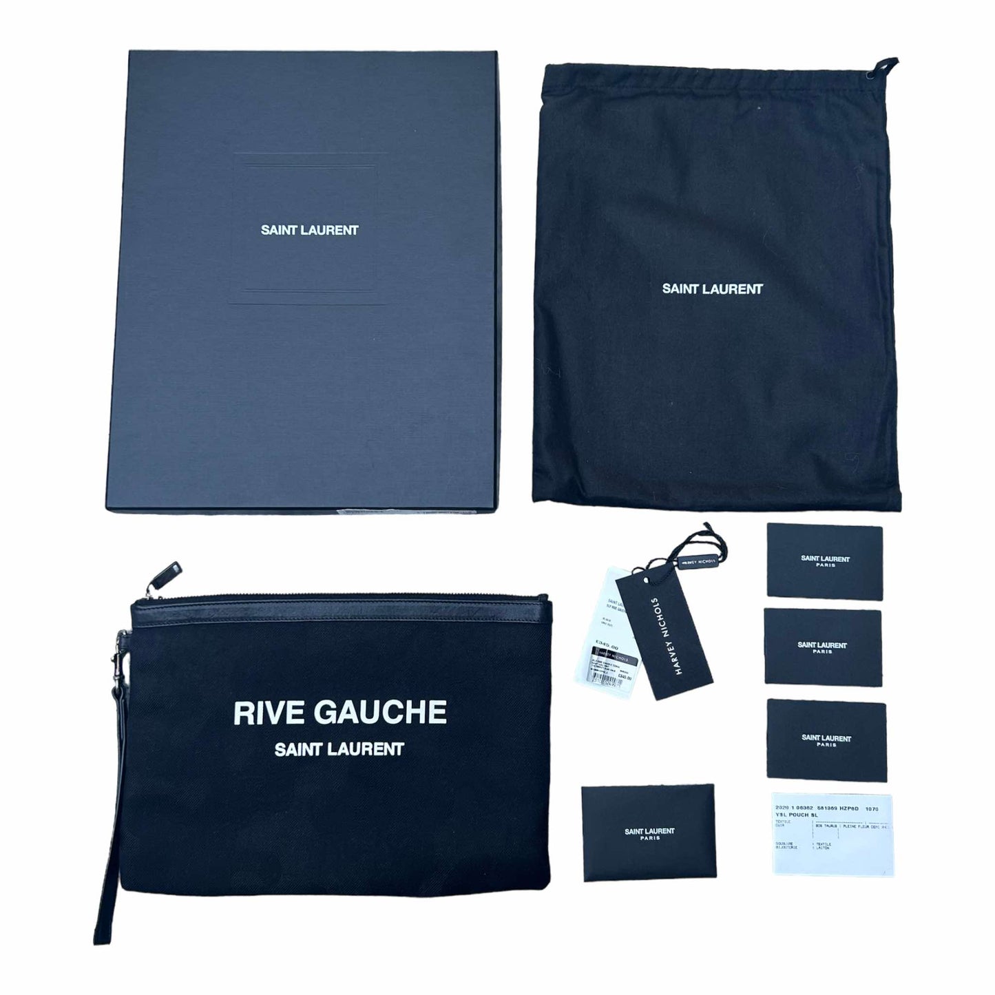 Saint Laurent Rive Gauche Black Camo Pouch - 581369