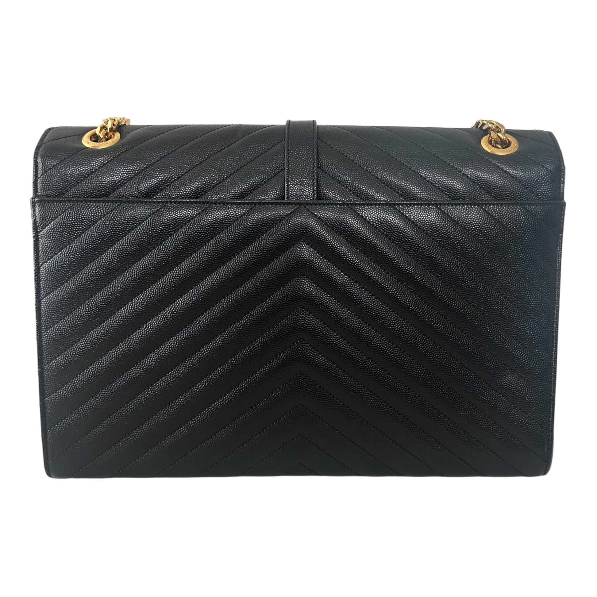 Saint Laurent Black Large Envelope Flap Bag - 354118