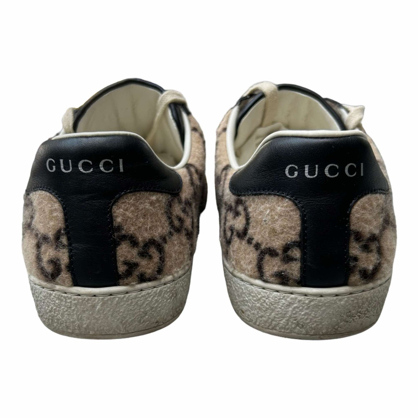 Gucci Ace Cream Wool GG Trainers - 6UK -  548695