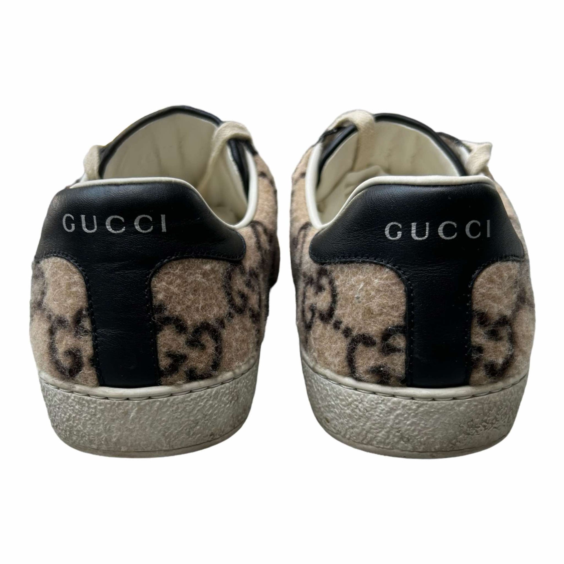 Gucci Ace Cream Wool GG Trainers - 6UK -  548695