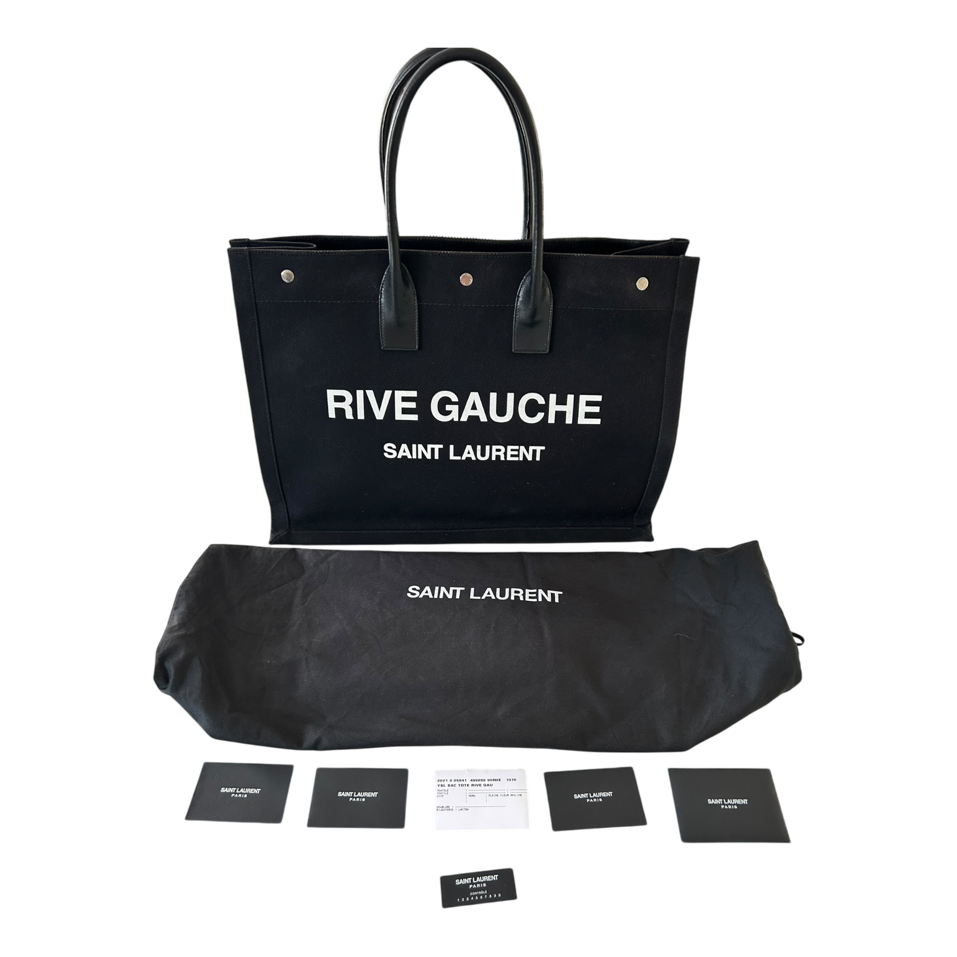 Saint Laurent Black Rive Gauche Tote - 499290