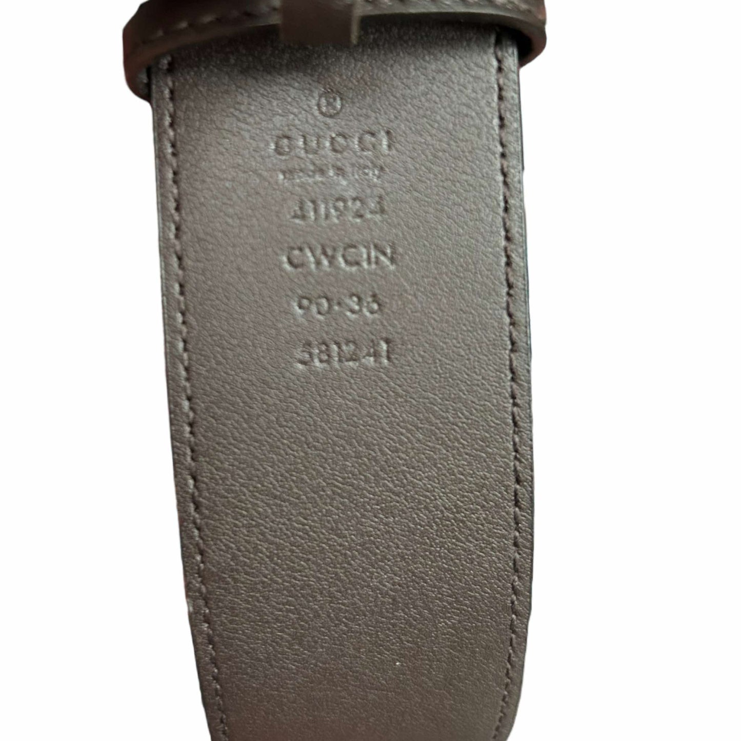 Gucci GG Brown Belt - (90/36) - 411924