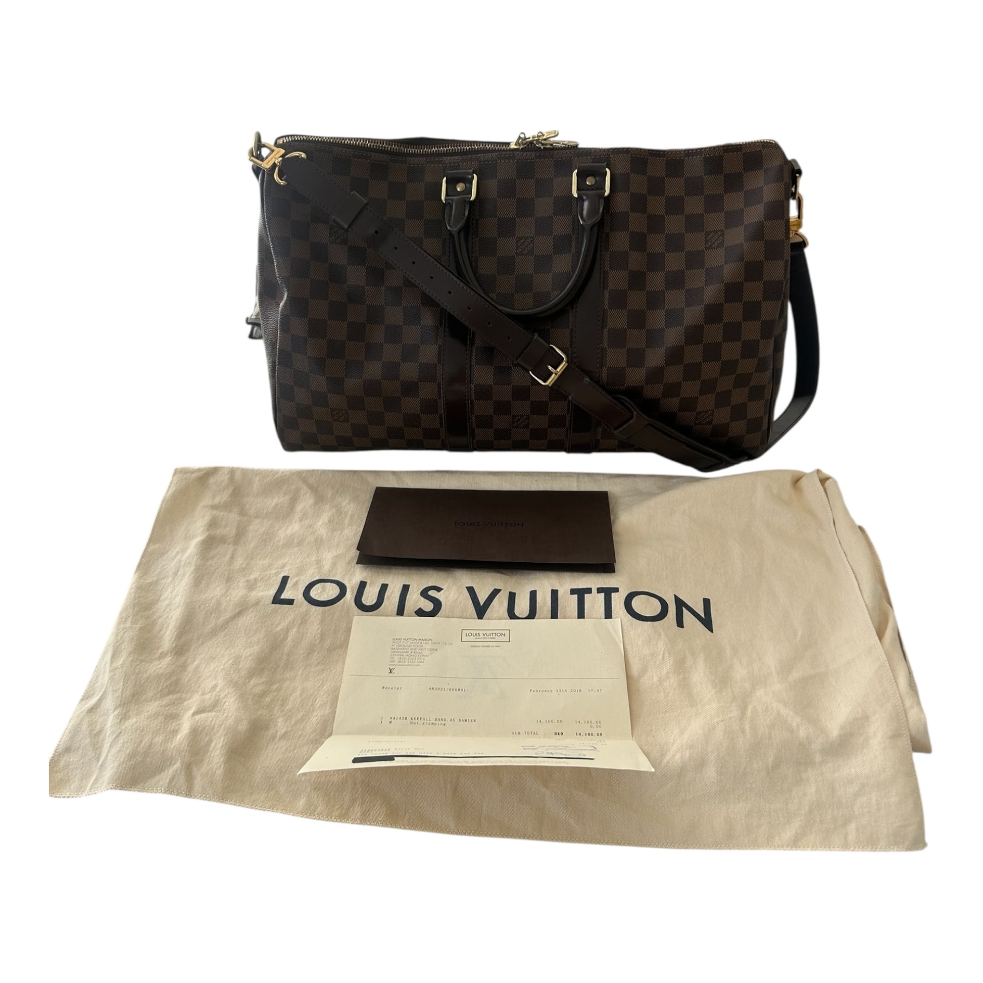 Louis Vuitton Damier Ebene Bandoulière Keepall 45