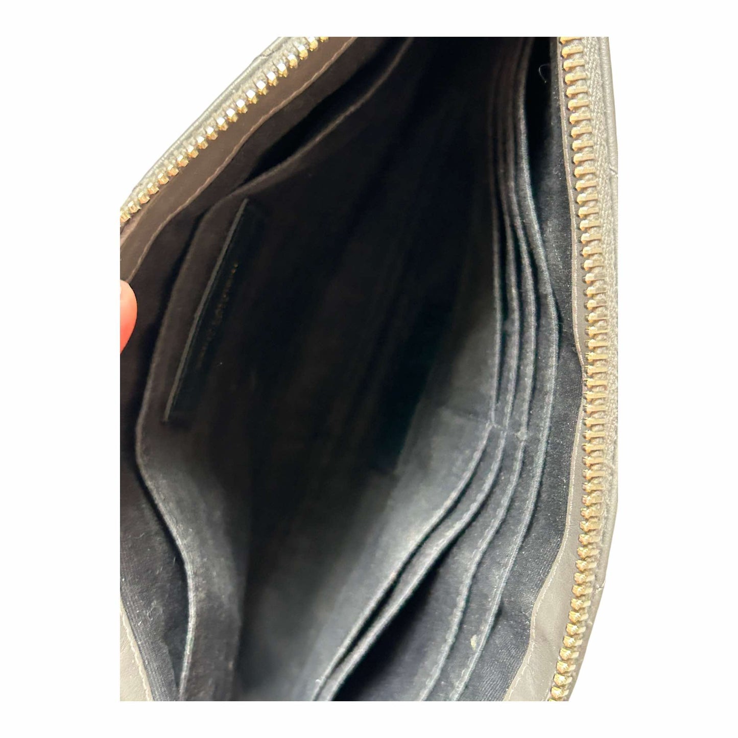 Pre Loved Saint Laurent Quilted Pouch interior