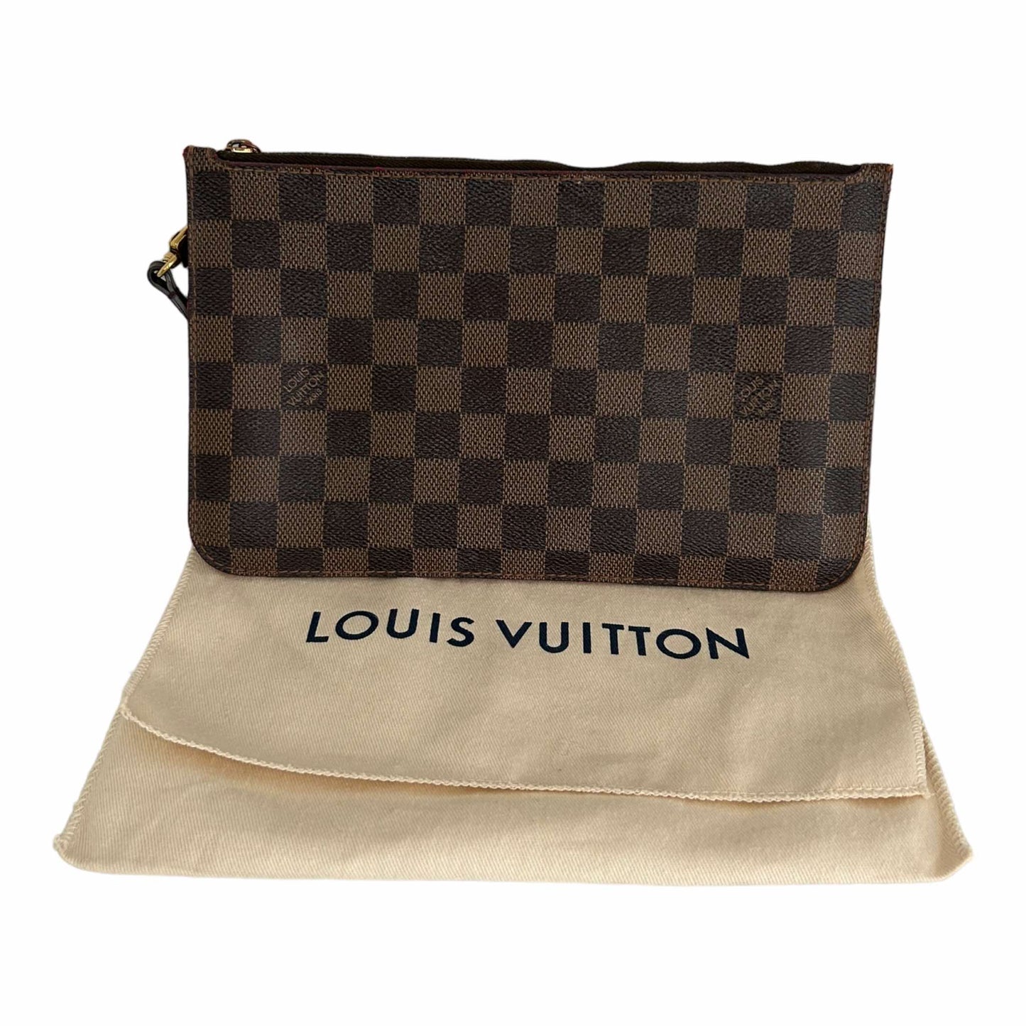 Louis Vuitton Damier Ebene Neverfull Clutch Pouch