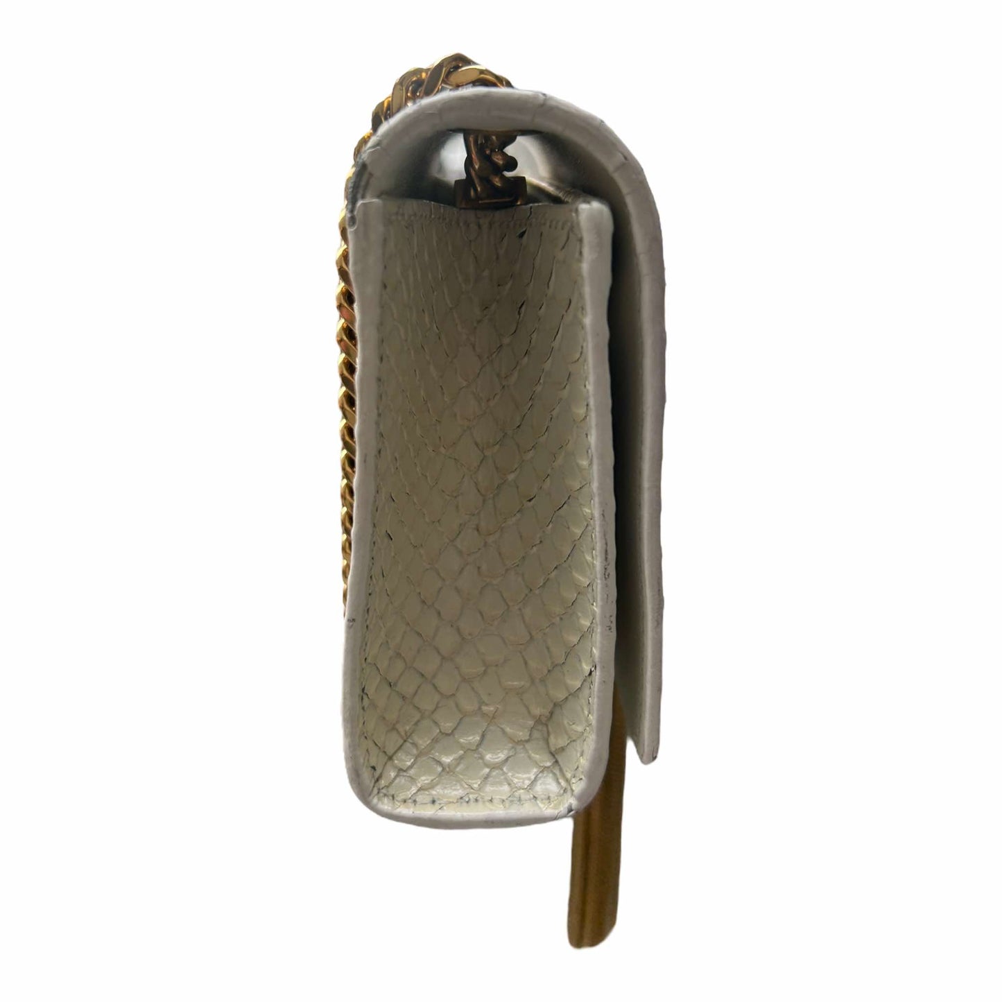 Saint Laurent Off White Python Embossed Small Kate