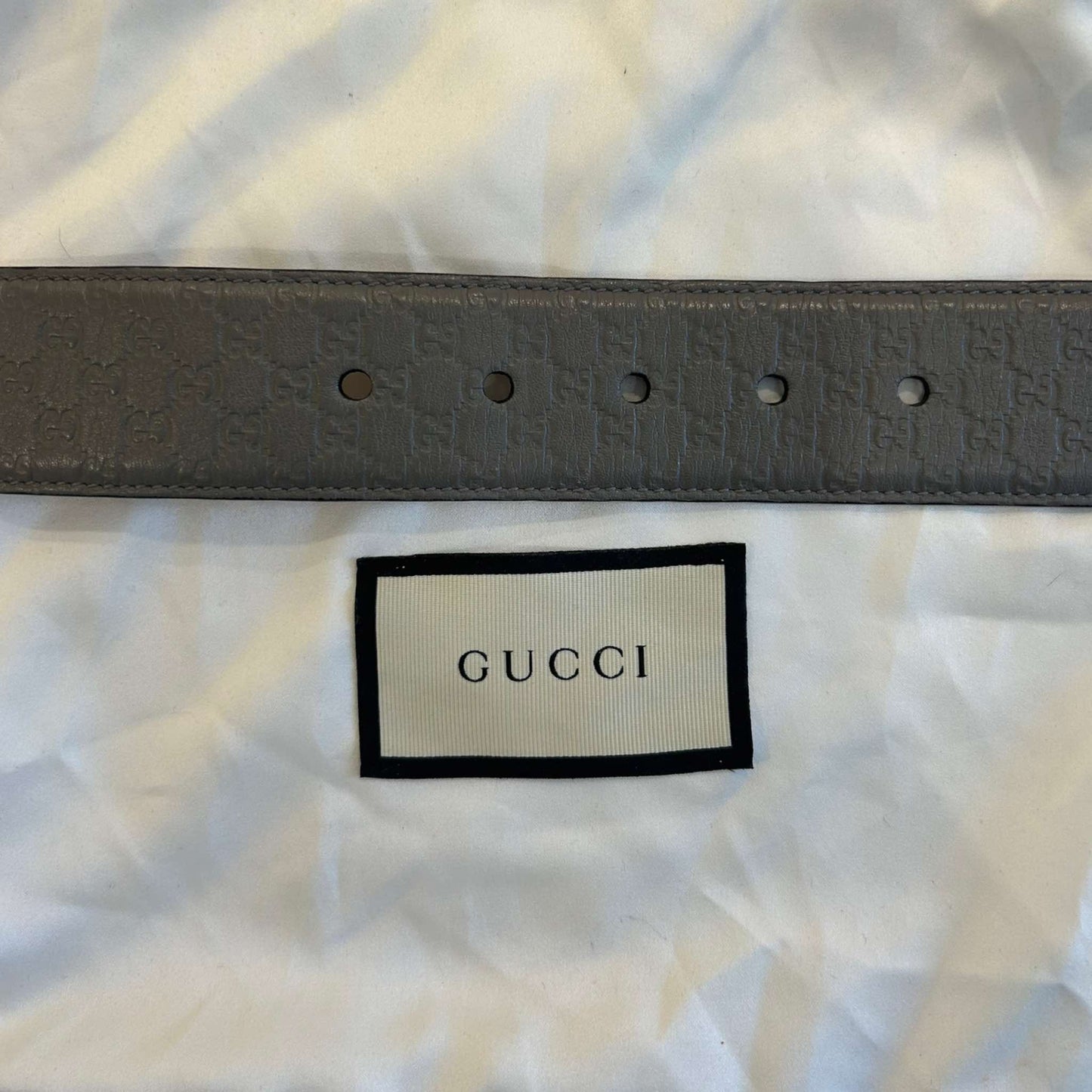 Gucci GG Belt Grey - 80cm/32in - 281548