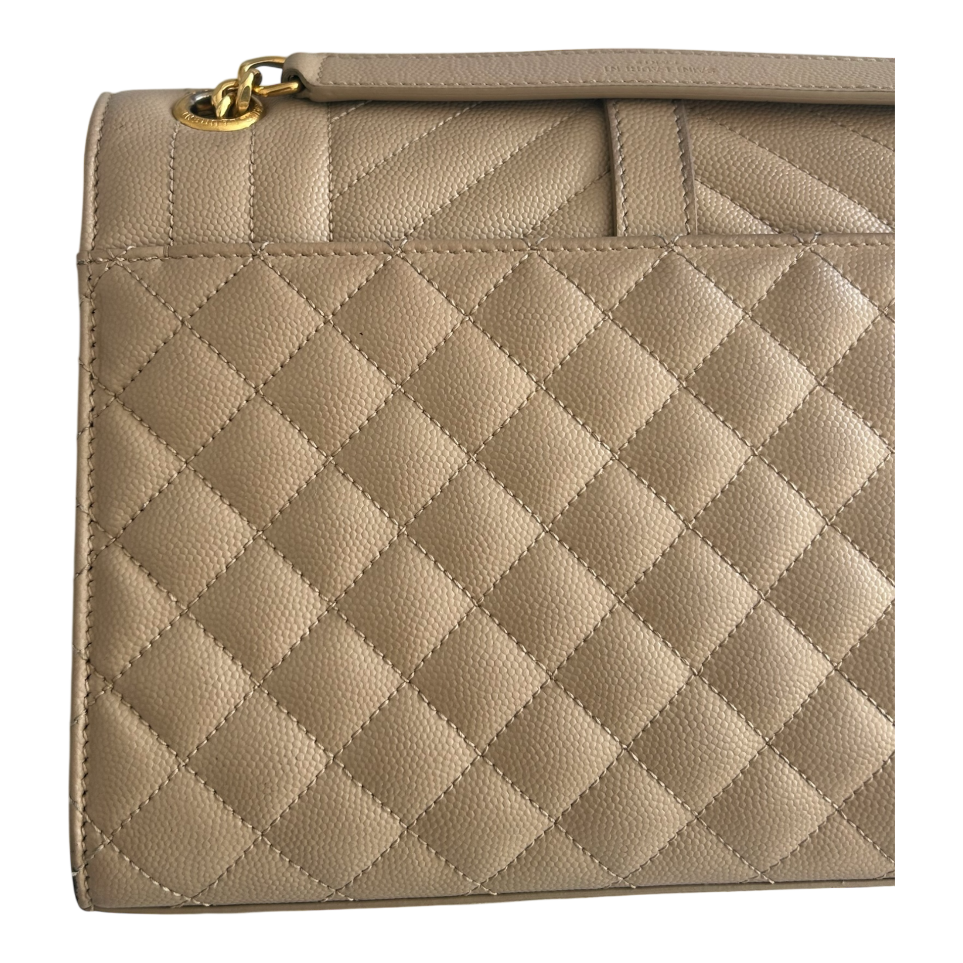 Saint Laurent Dark Beige Medium Envelope Flap - 600185