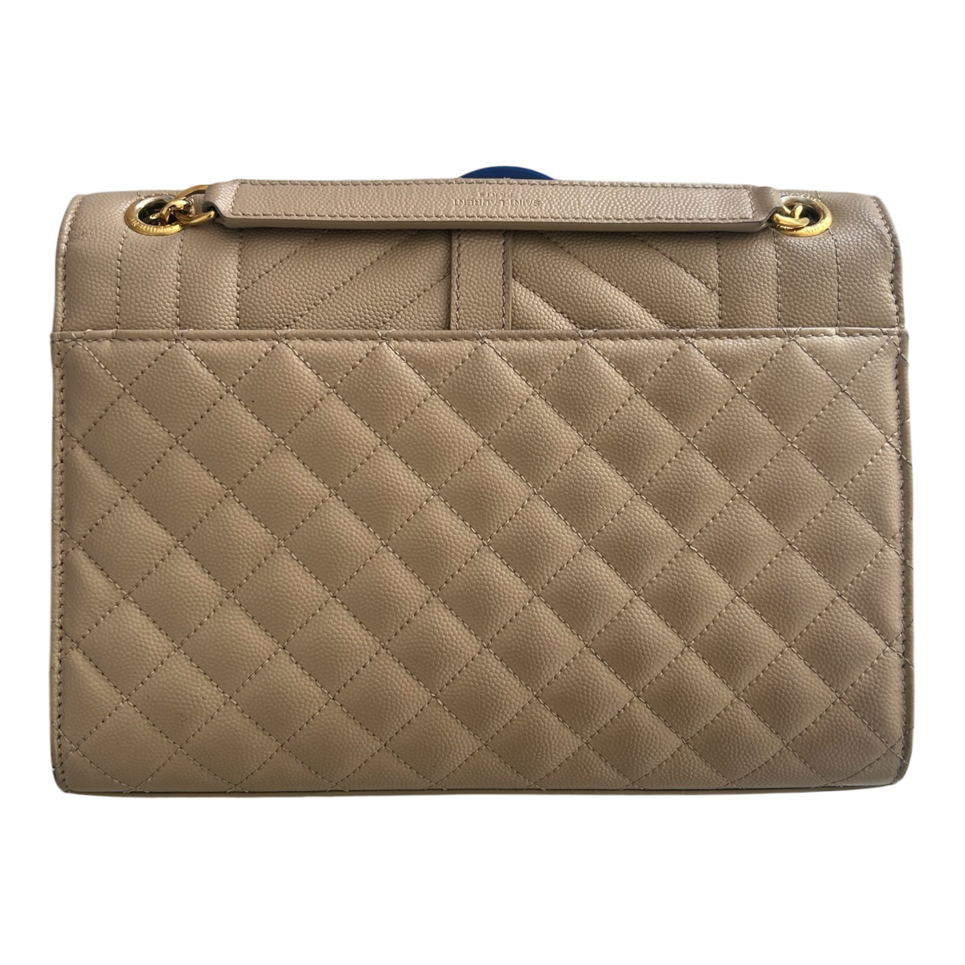 Saint Laurent Dark Beige Medium Envelope Flap - 600185