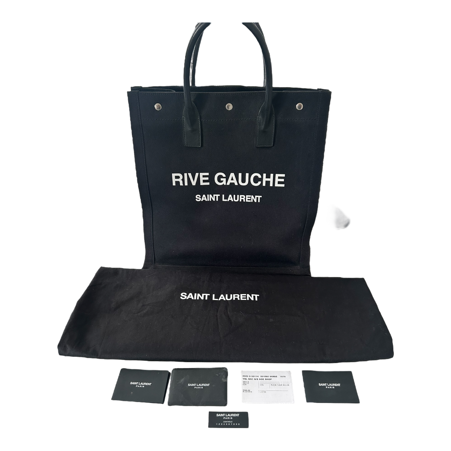 Saint Laurent Black Rive Gauche Tote - 631682
