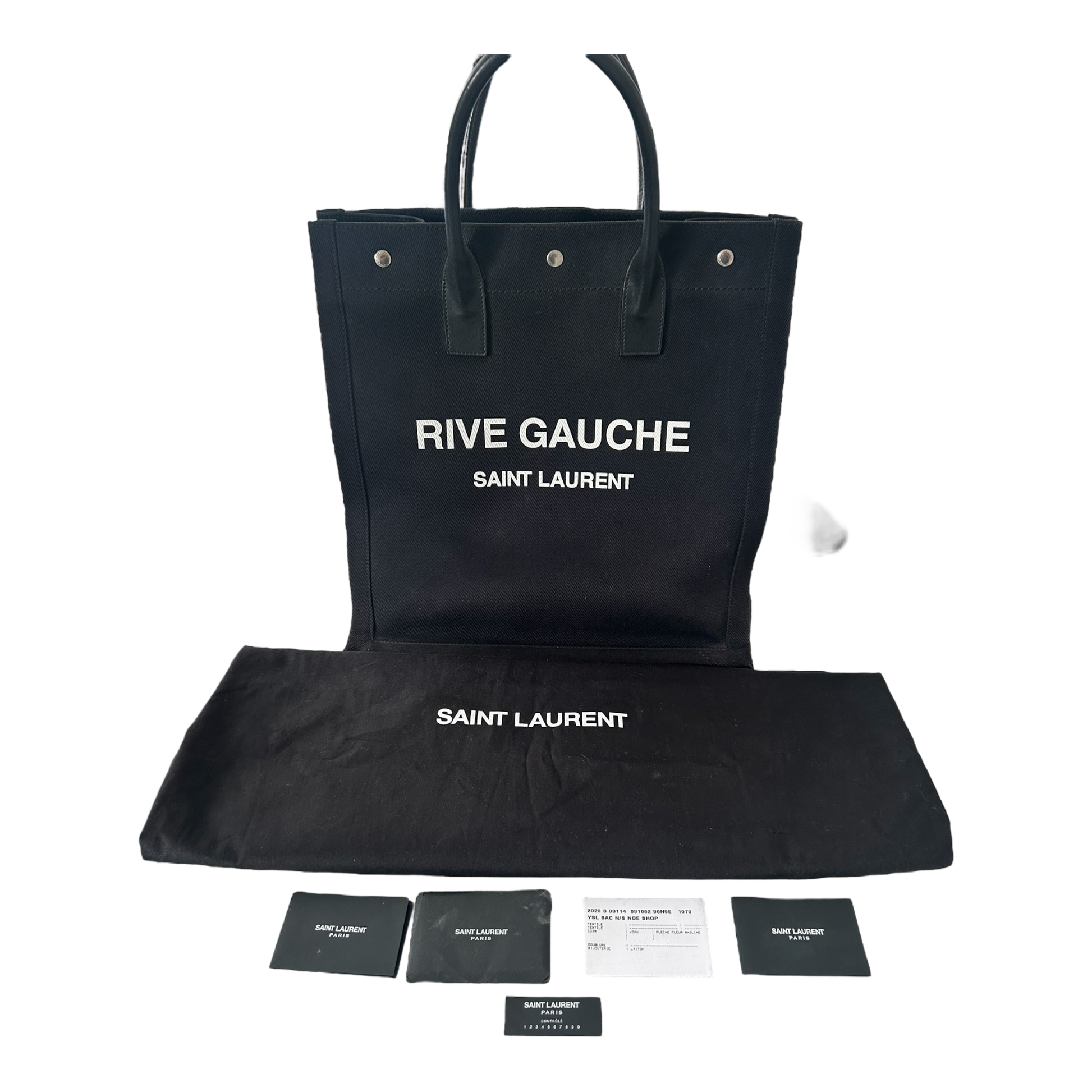Saint Laurent Black Rive Gauche Tote - 631682