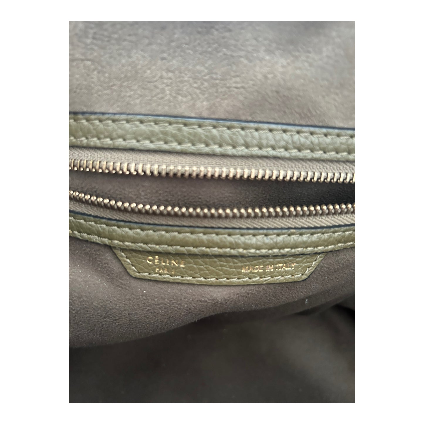 Celine Mini Luggage Bag - Khaki
