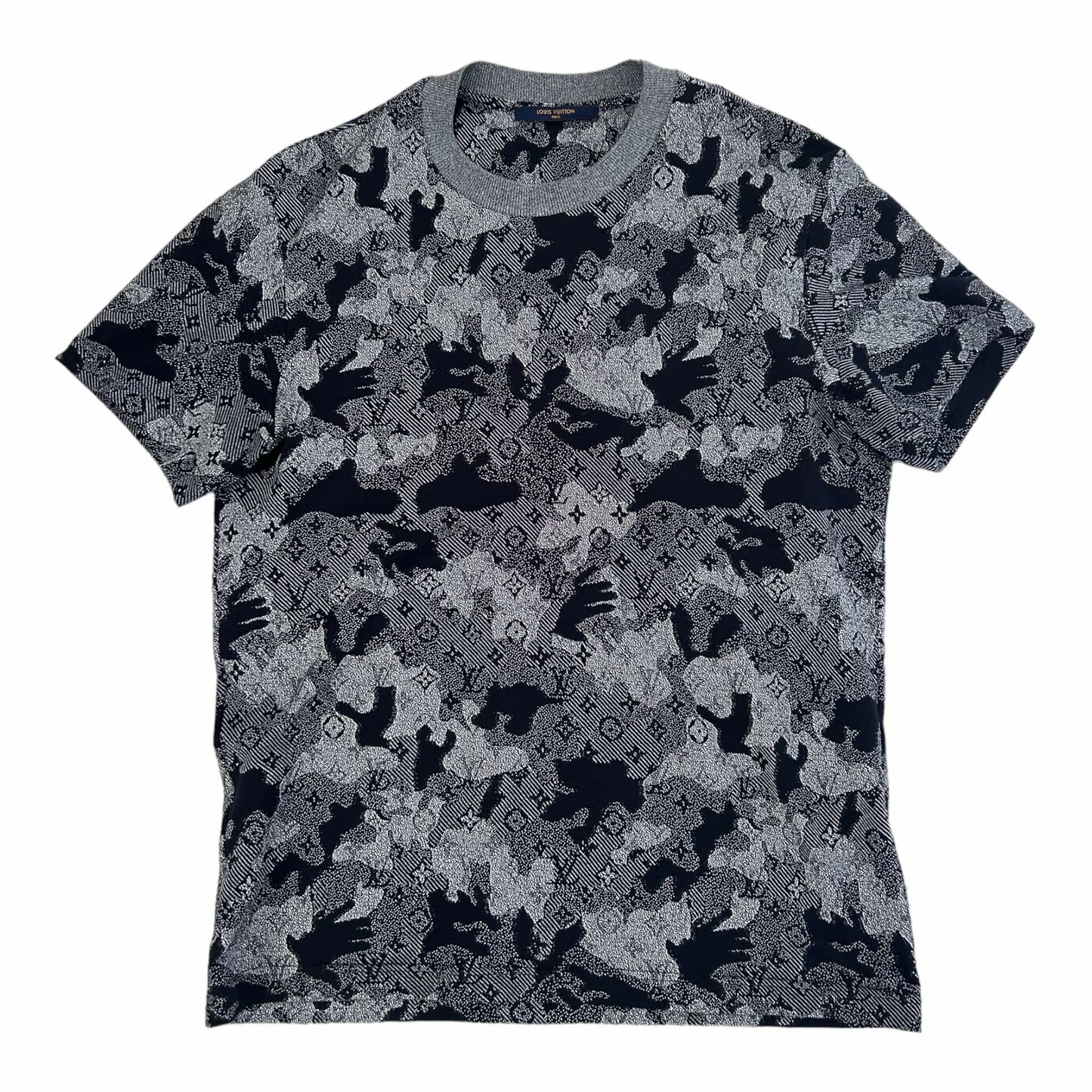 Louis Vuitton Monogram Grey Camo T-Shirt - Medium