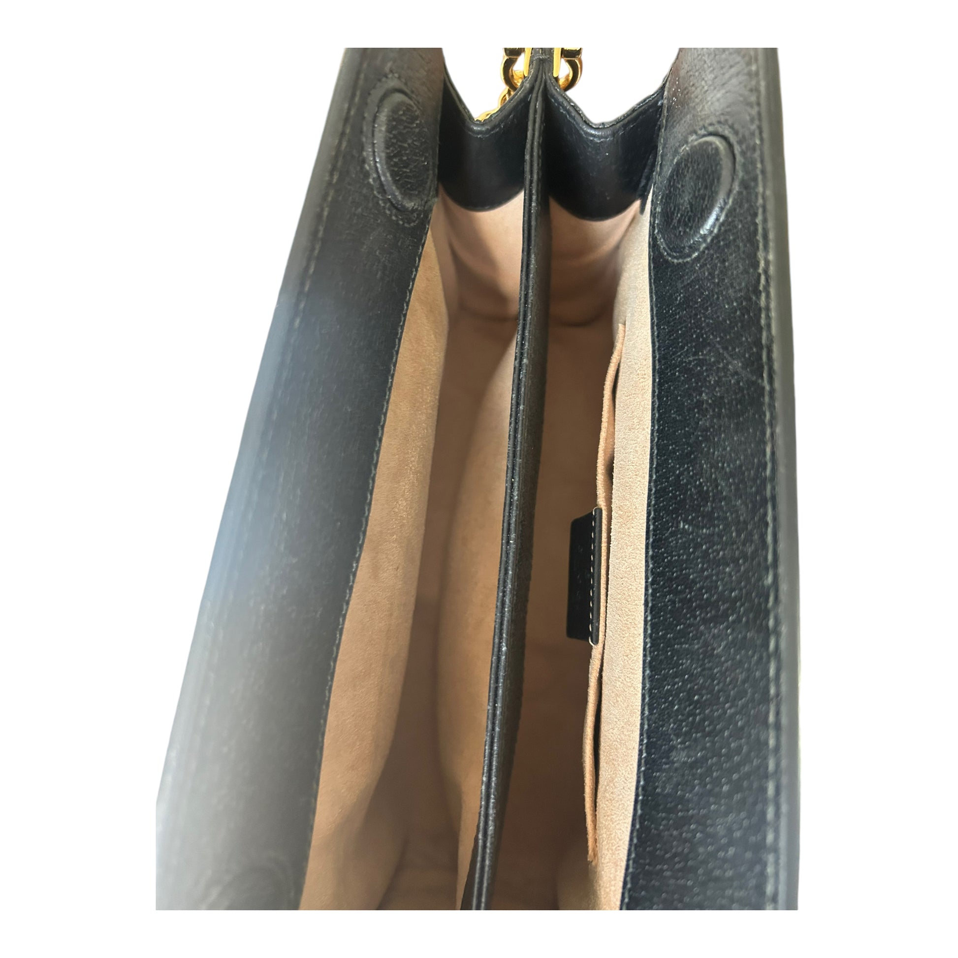 Gucci Black Leather Ophidia Shoulder Bag - 503877