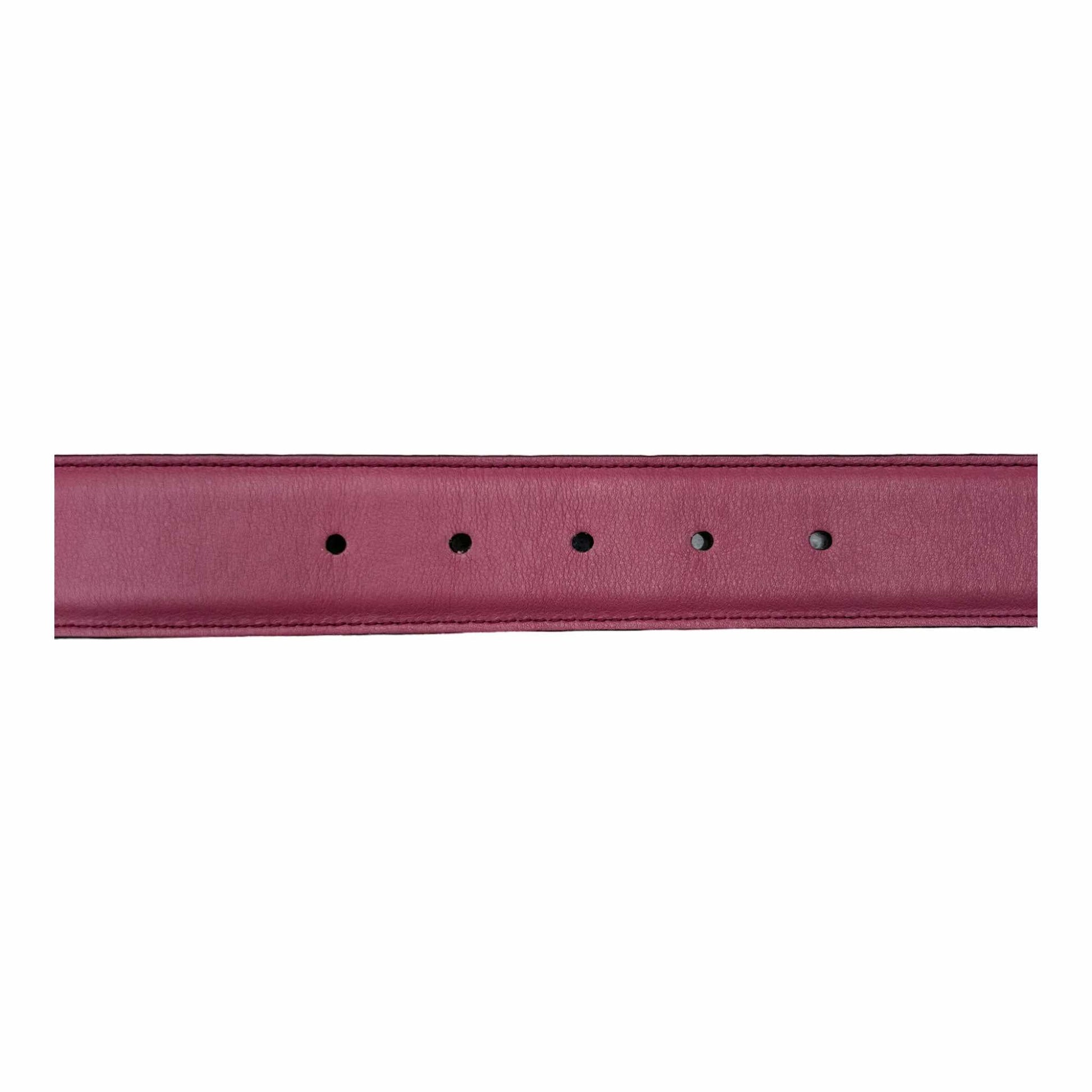 Gucci Rose Leather GG Belt - (75/30) - 370543