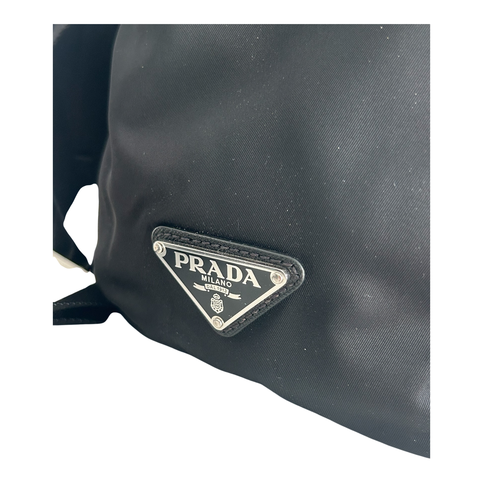 Prada Black Re-Nylon & Saffiano Leather Backpack