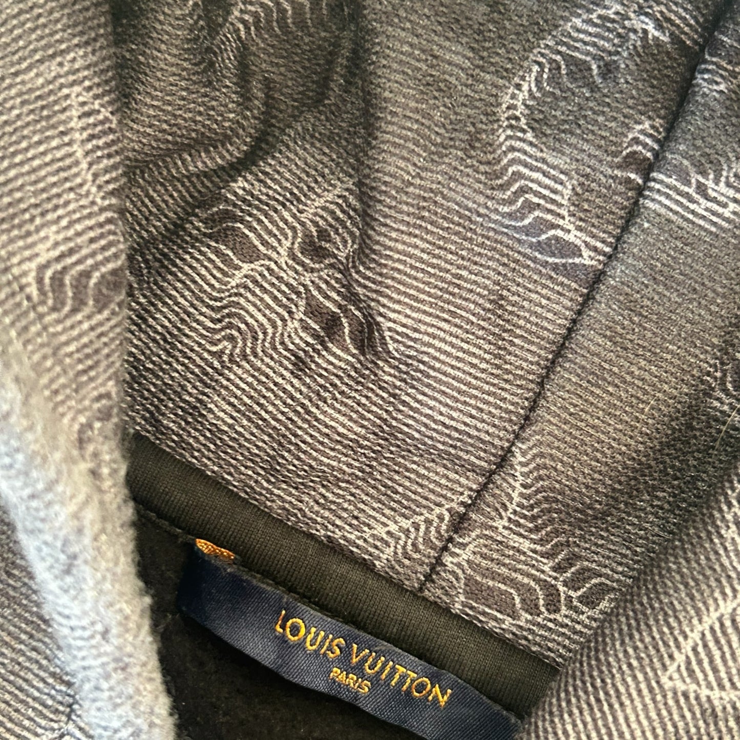 Louis Vuitton Grey 3D 2054 Monogram Cotton Knit Hoodie - Large