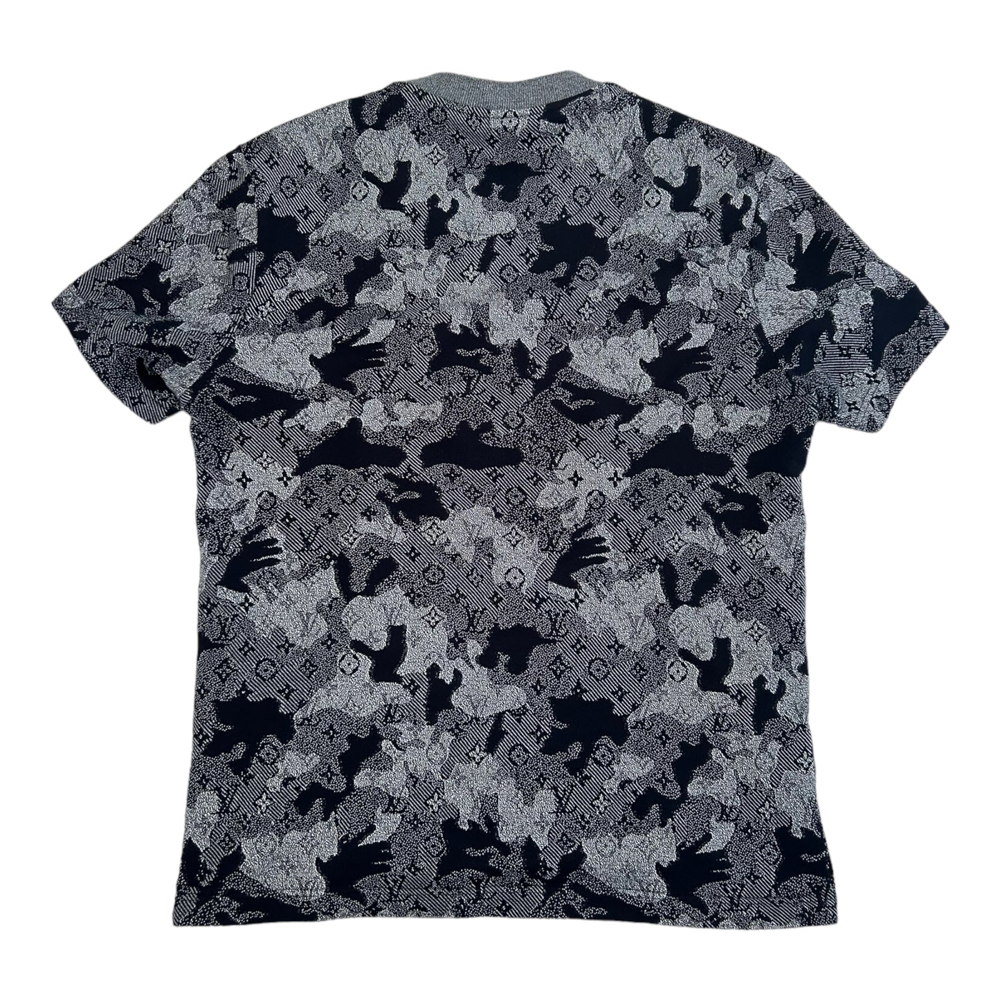 Louis Vuitton Monogram Grey Camo T-Shirt - Medium