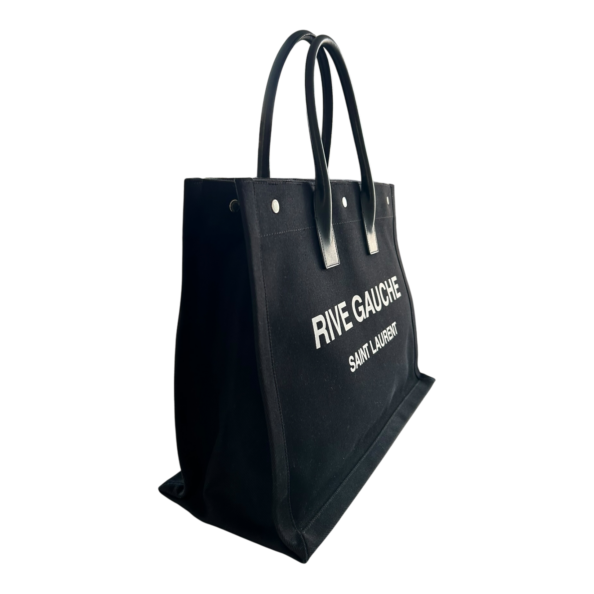 Saint Laurent Black Rive Gauche Tote - 499290