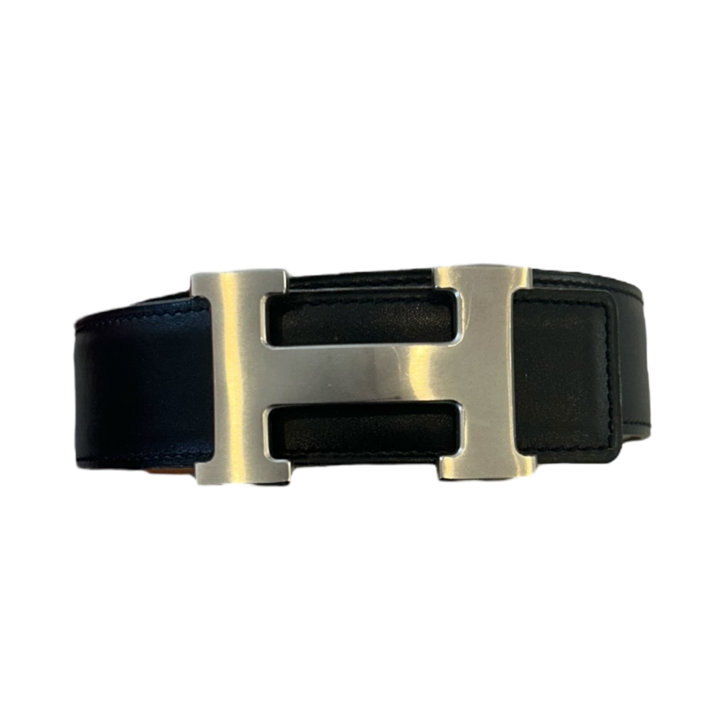 Hermès Silver H 32mm Reversible Belt (80/32)