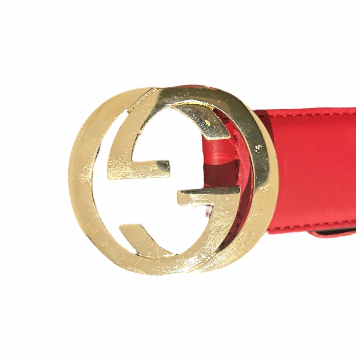 Gucci Red GG Belt - (85/34) - 546386