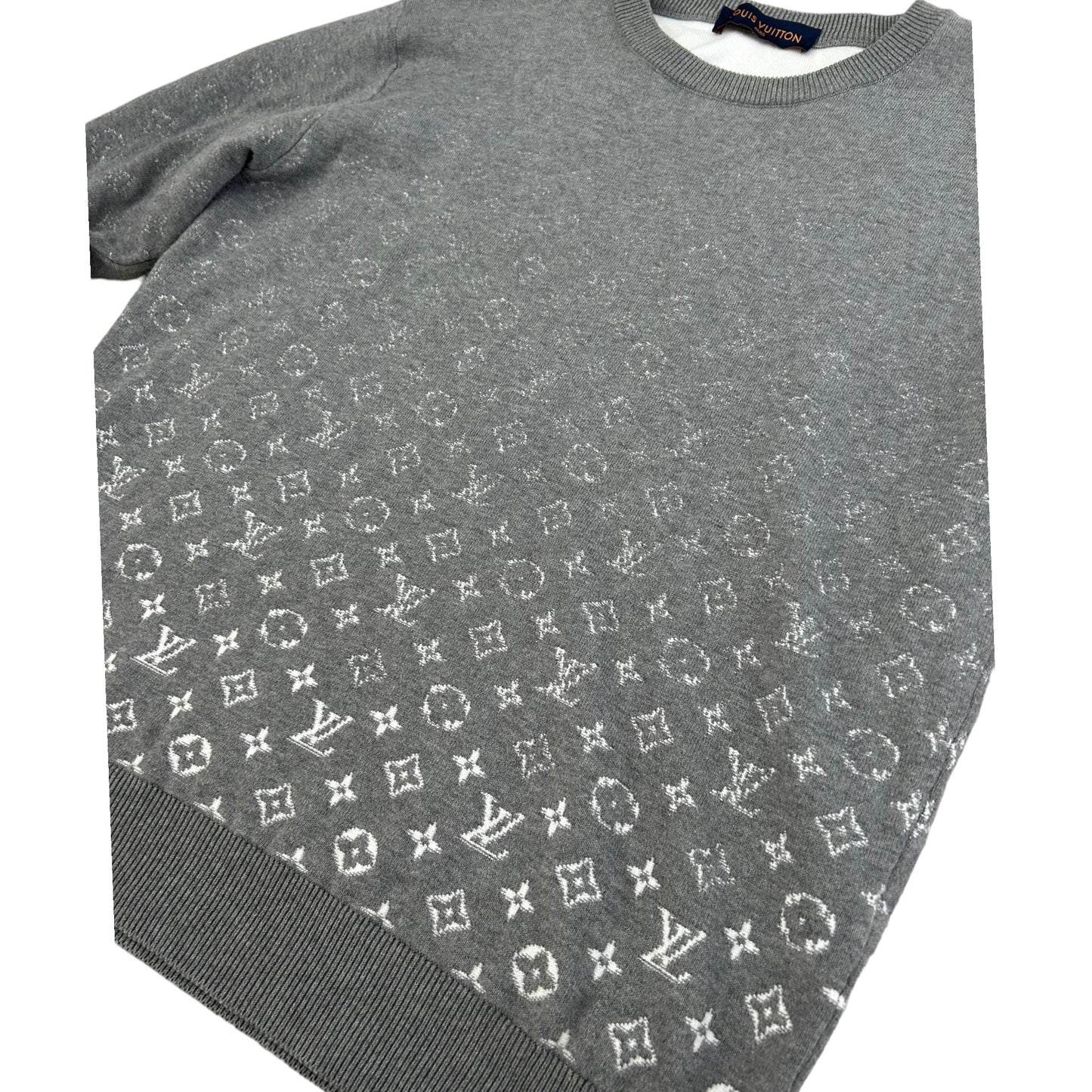Louis Vuitton Grey Monogram Gradient Sweater - Medium