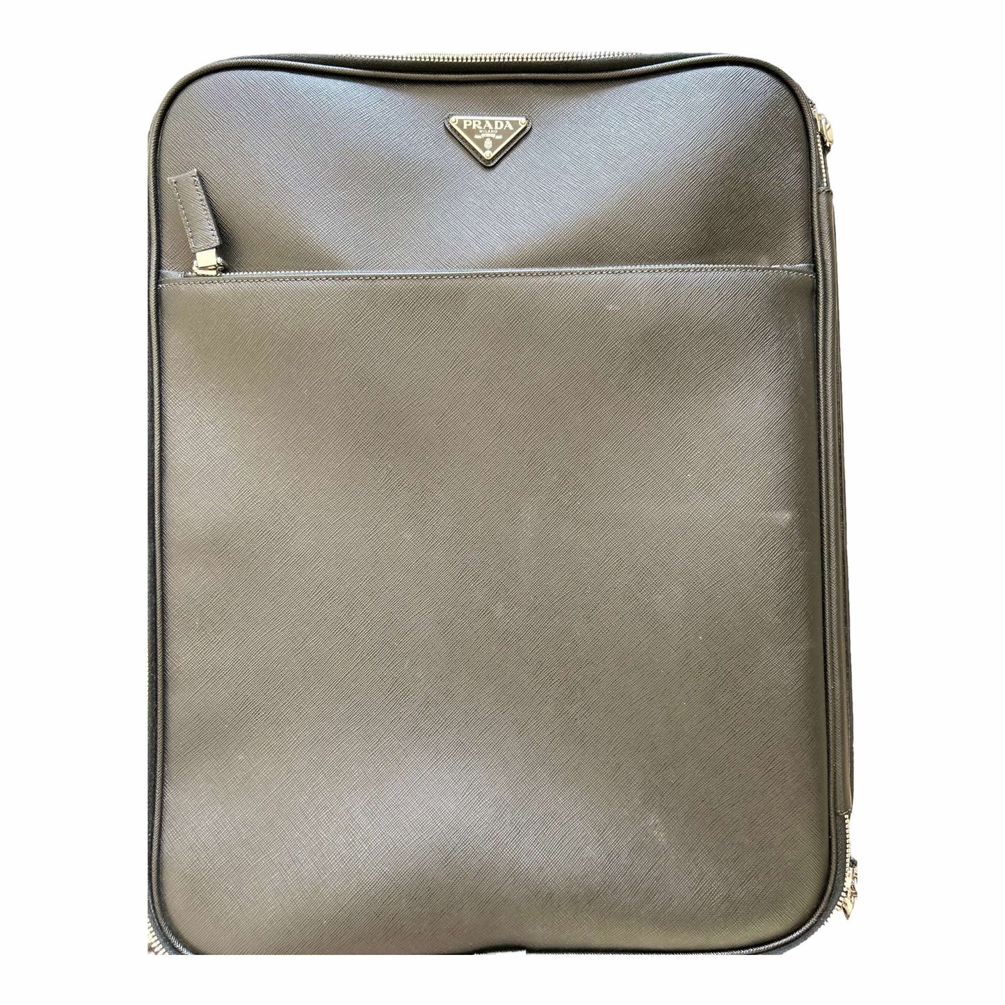 Prada Saffiano Leather Rolling Carry-On Suitcase