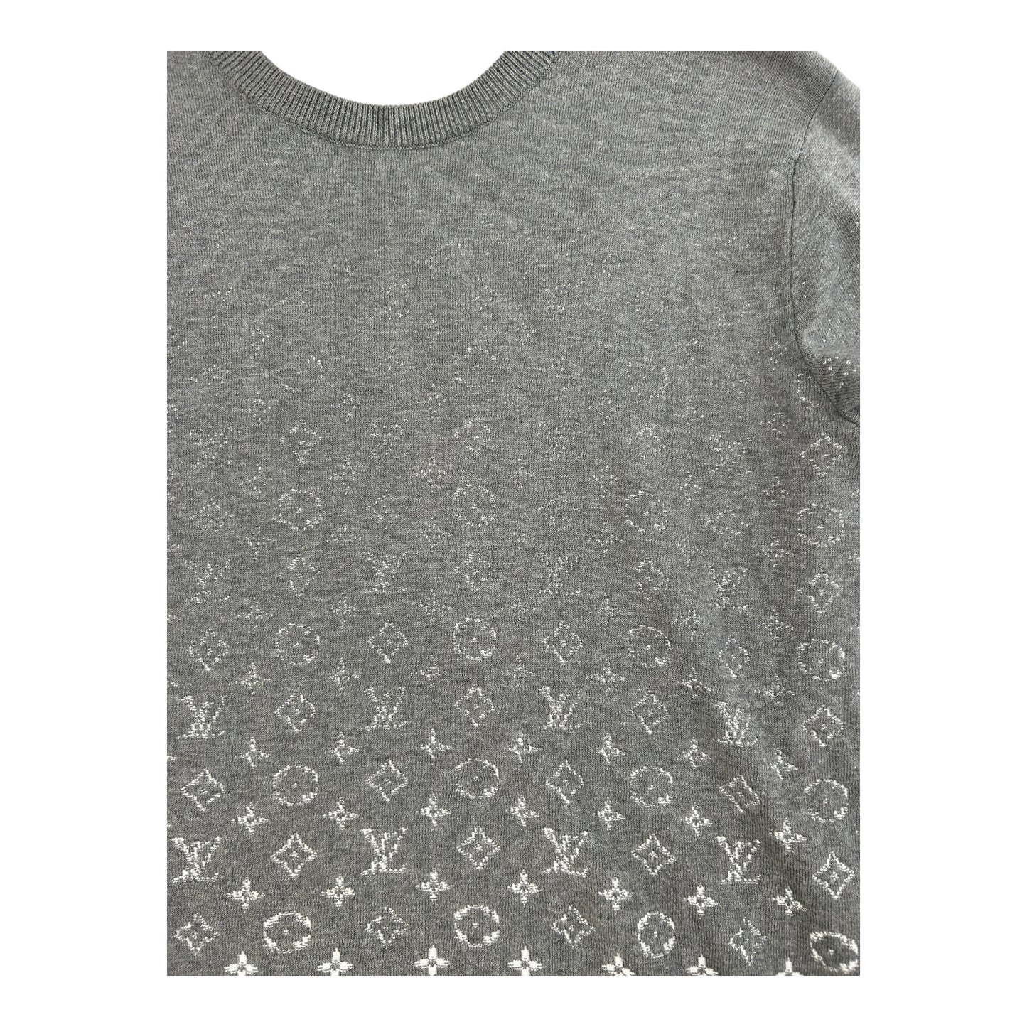 Louis Vuitton Grey Monogram Gradient Sweater - Medium