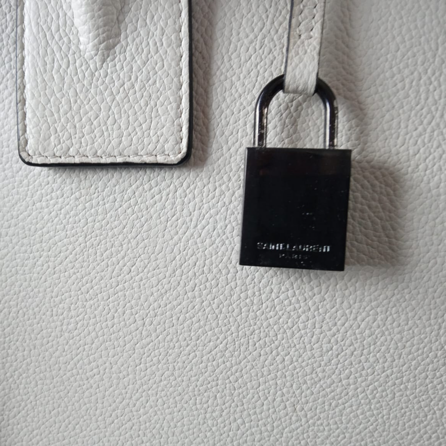 Saint Laurent White Sac de Jour Small