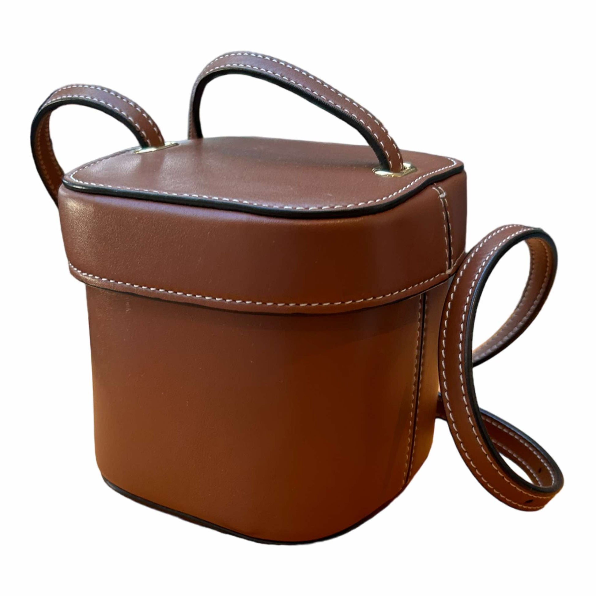 Celine Small Tan Cuir Box Shoulder Bag