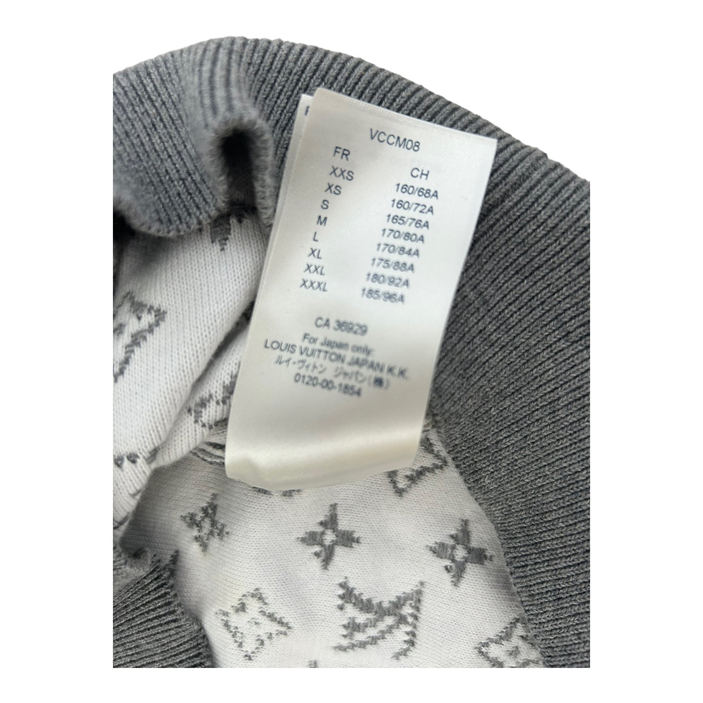Louis Vuitton Grey Monogram Gradient Sweater - Medium