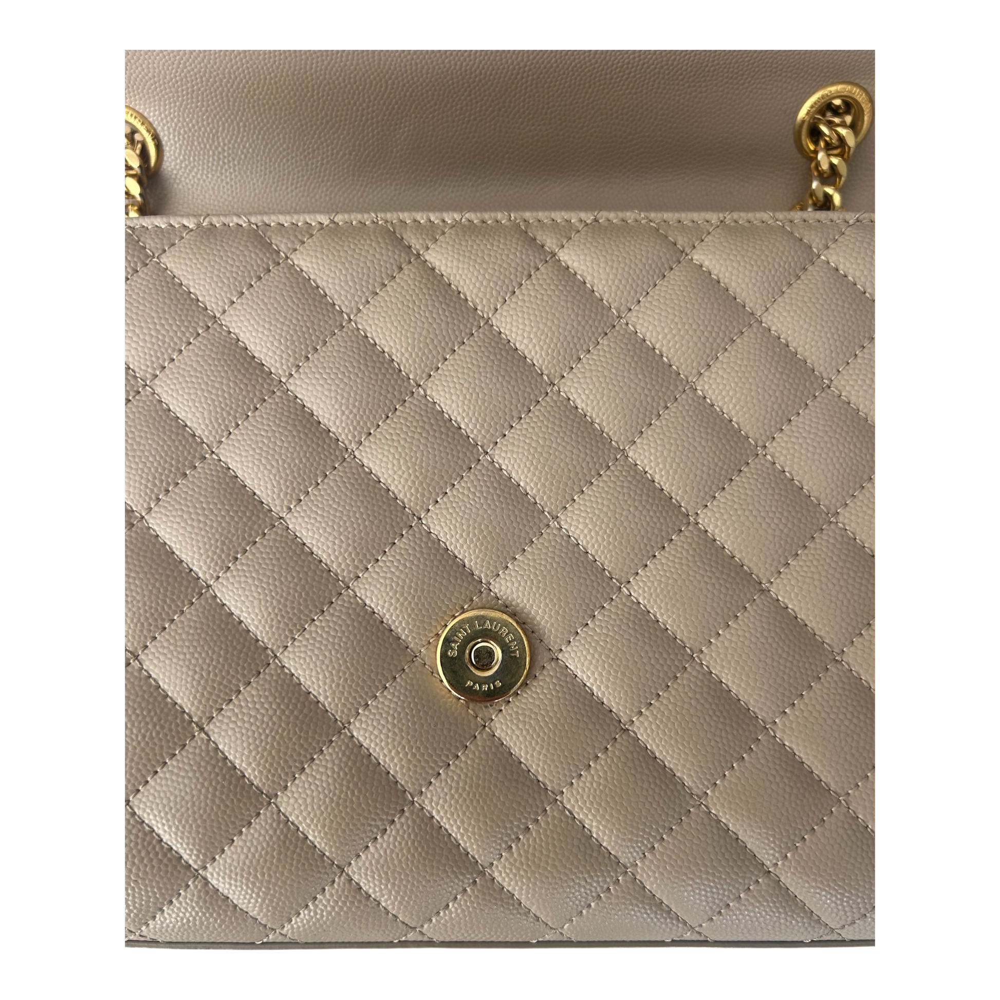 Saint Laurent Dark Beige Medium Envelope Flap - 600185