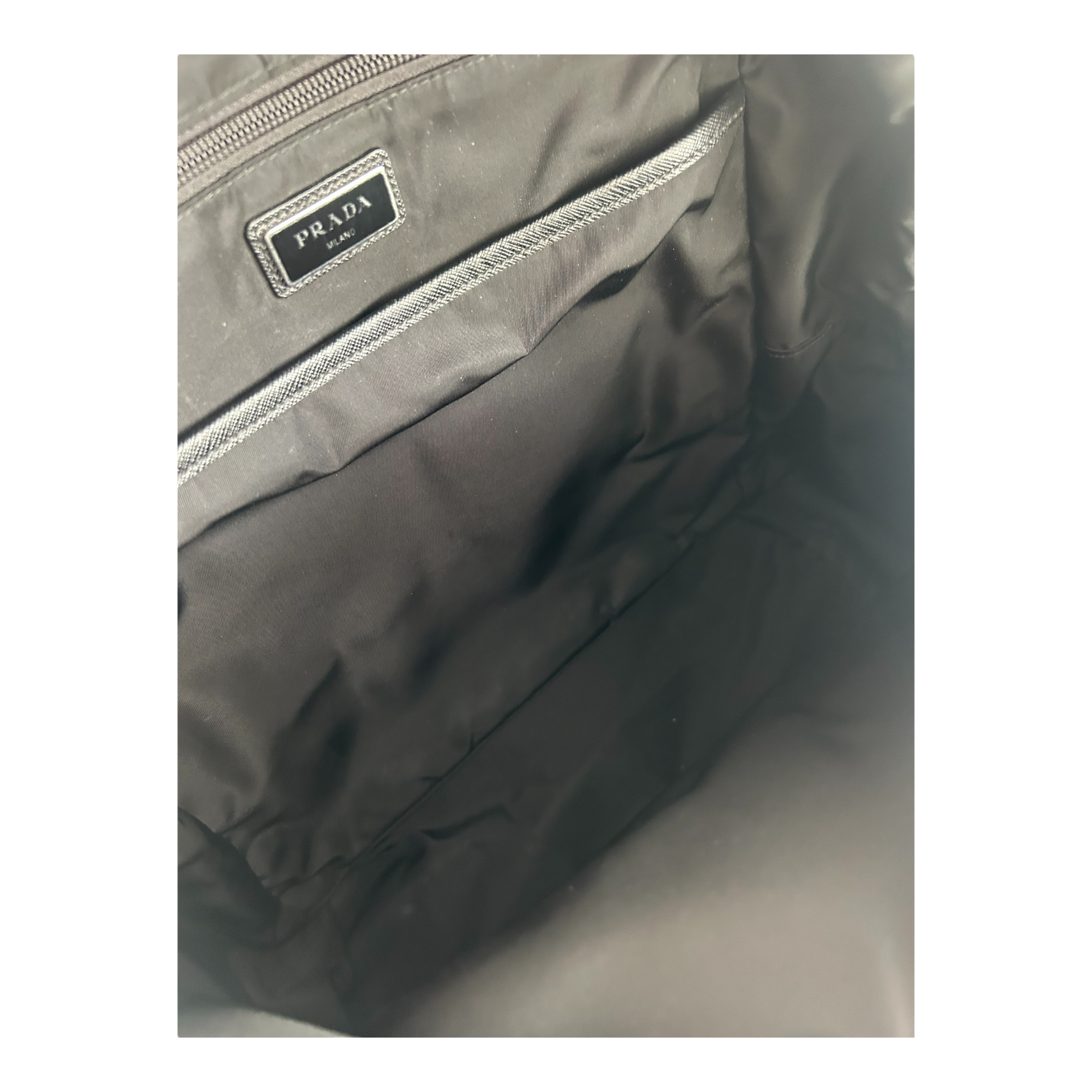 Prada Black Re-Nylon & Saffiano Leather Backpack