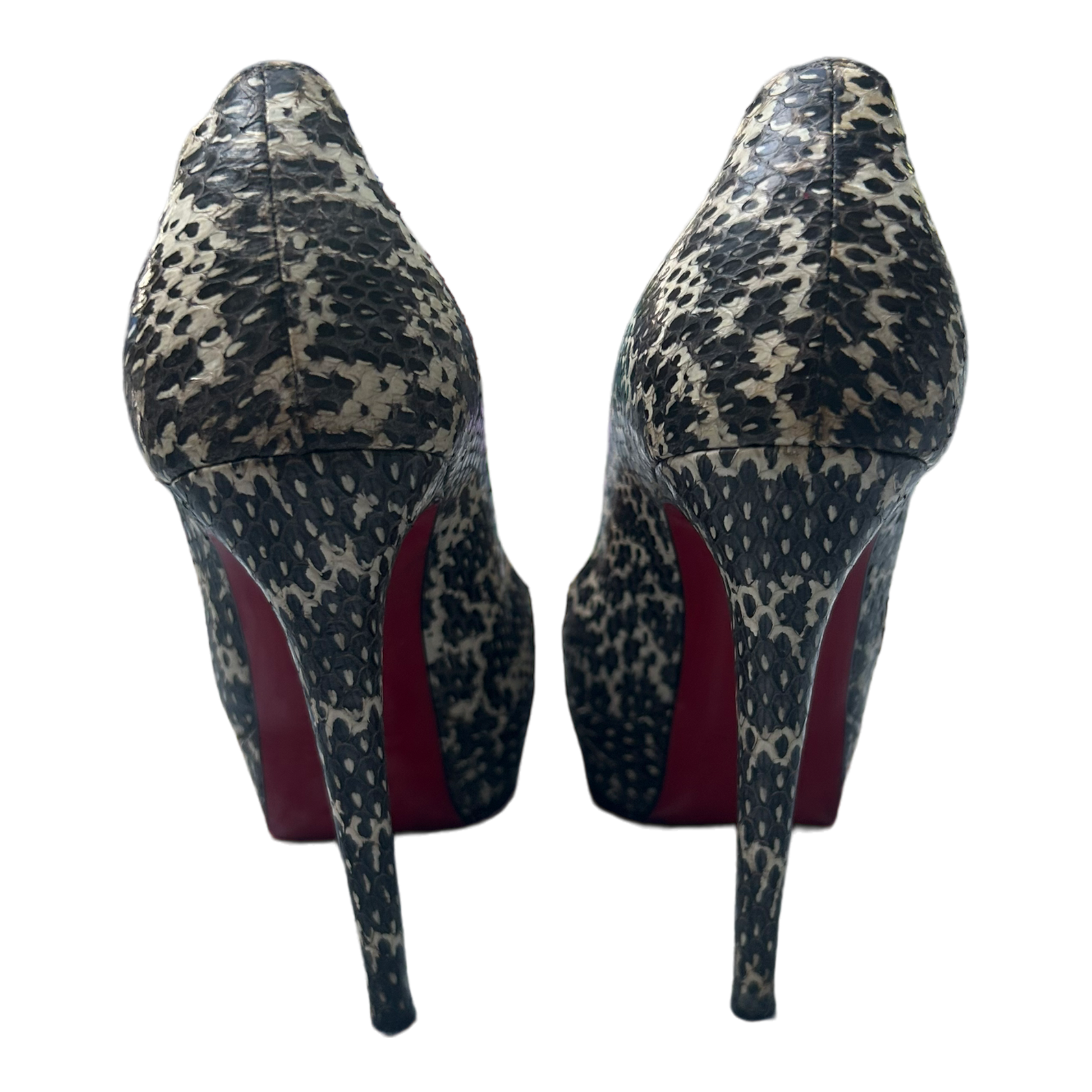 Christian Louboutin Bianca 140 Indonesia Watersnake Heels- 38 EU/ 5 UK
