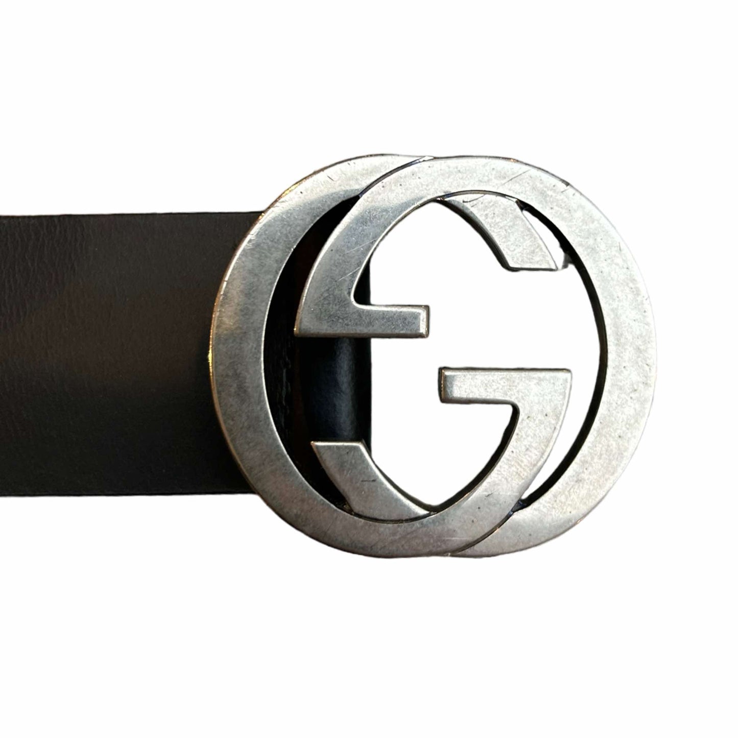 Gucci Black GG Belt - (80/32) - 386186