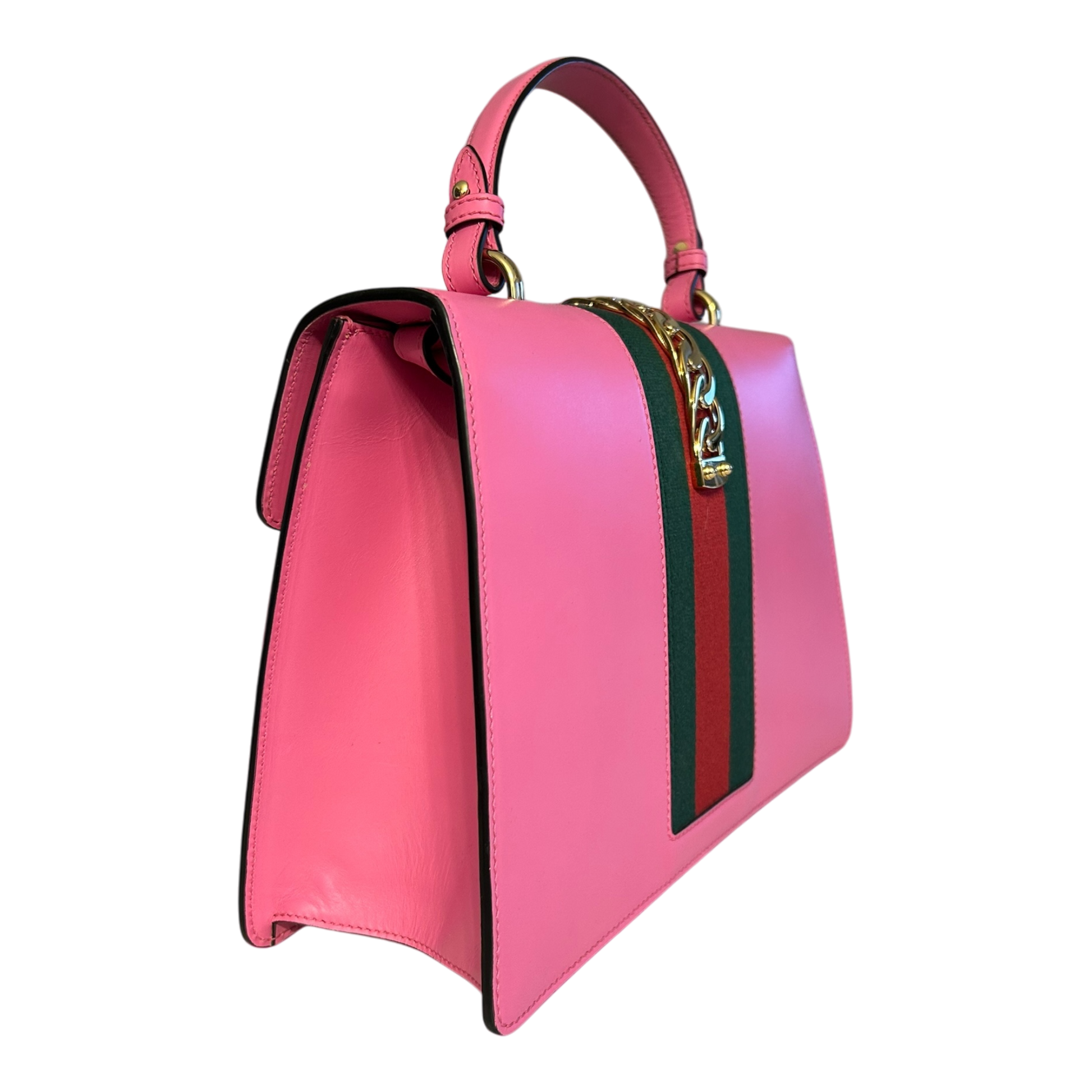 Gucci Pink Sylvie Top Handle Bag - 431665