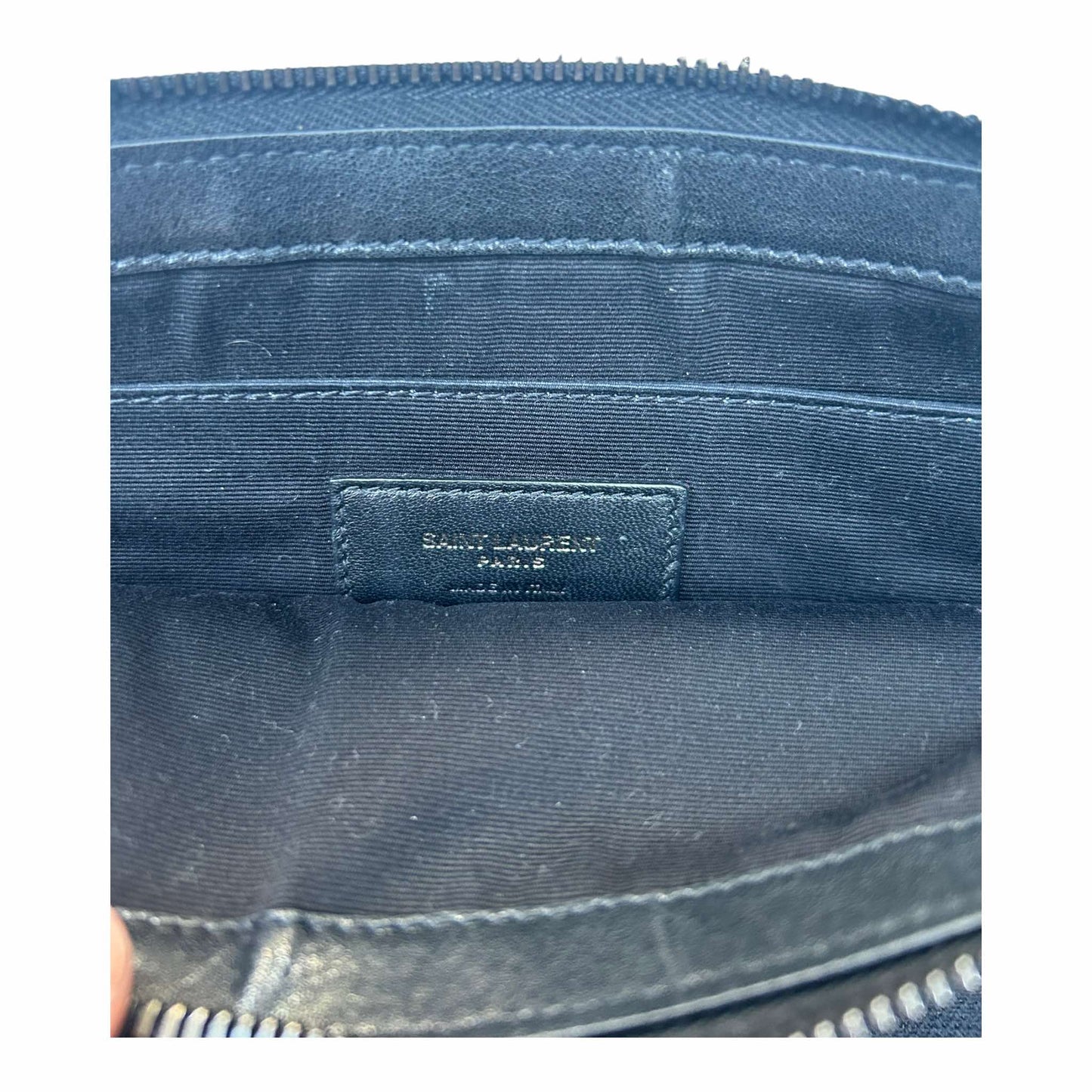 Saint Laurent Rive Gauche Black Camo Pouch - 581369