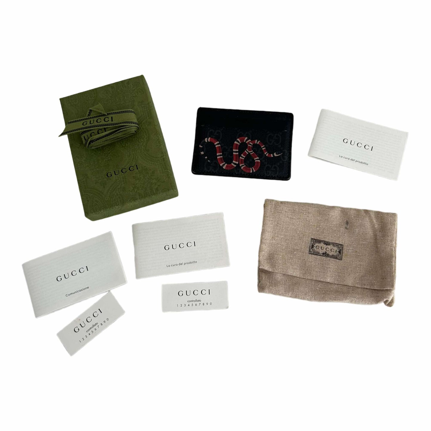 Gucci GG Supreme Kingsnake Card Holder - 451277