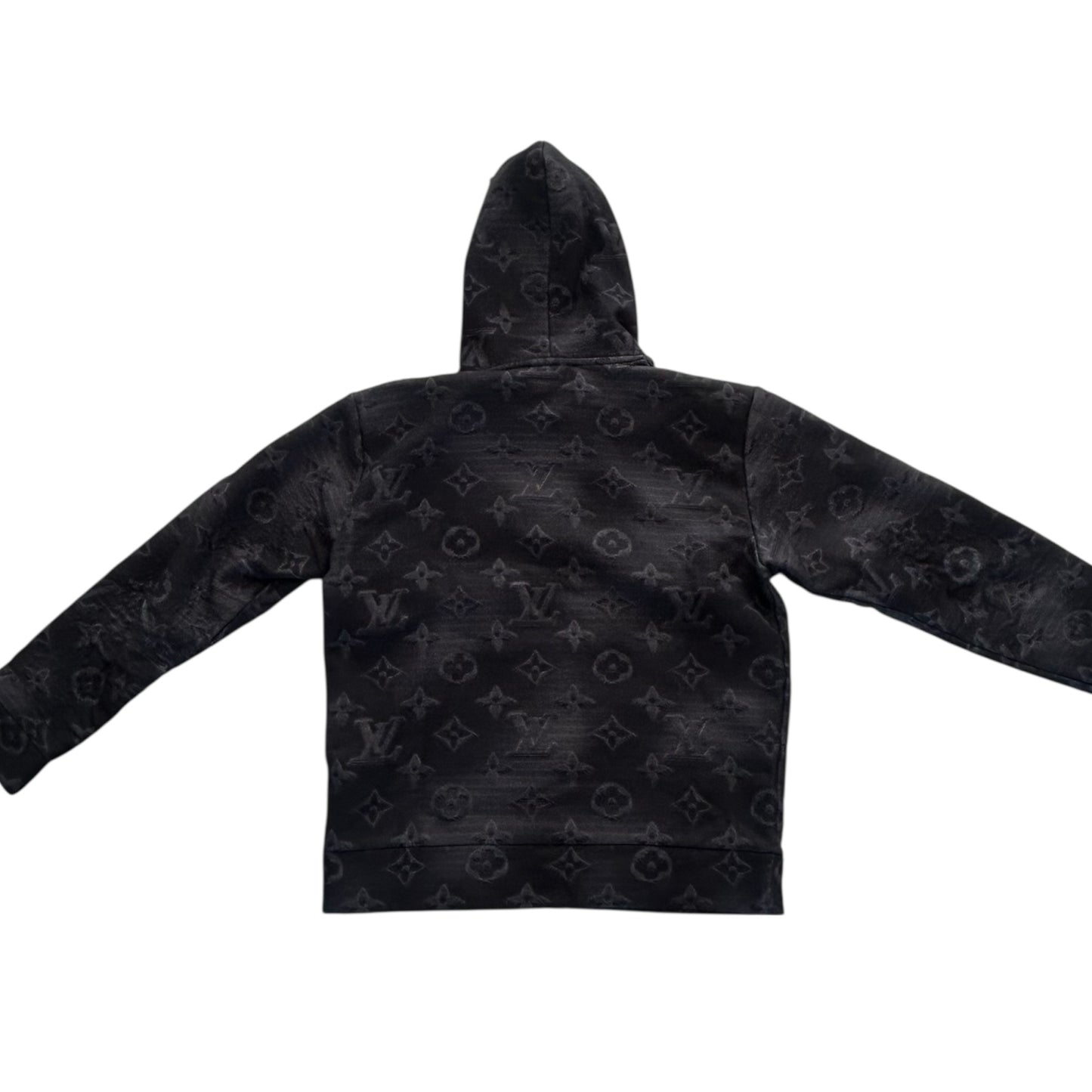 Louis Vuitton Grey 3D 2054 Monogram Cotton Knit Hoodie - Large