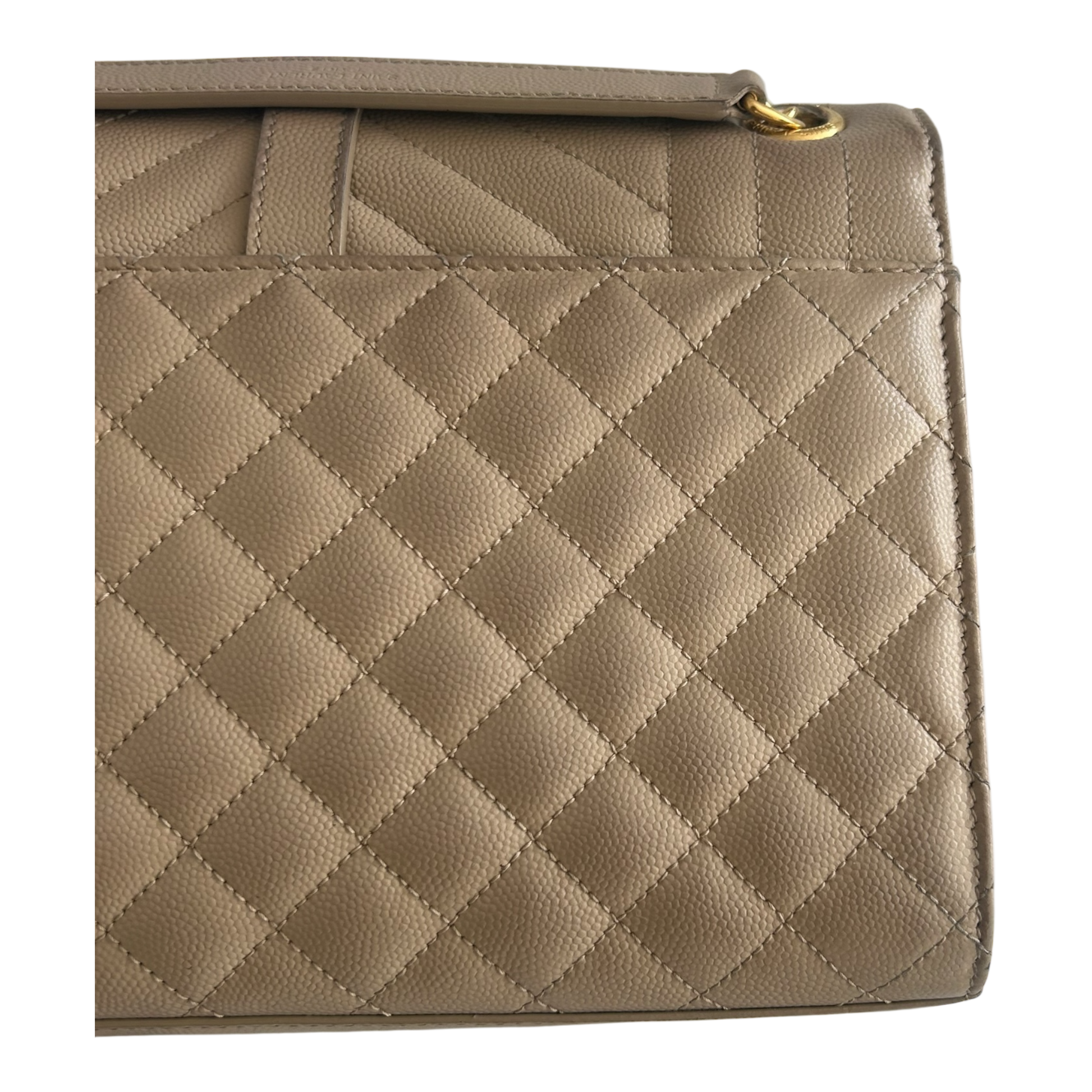 Saint Laurent Dark Beige Medium Envelope Flap - 600185