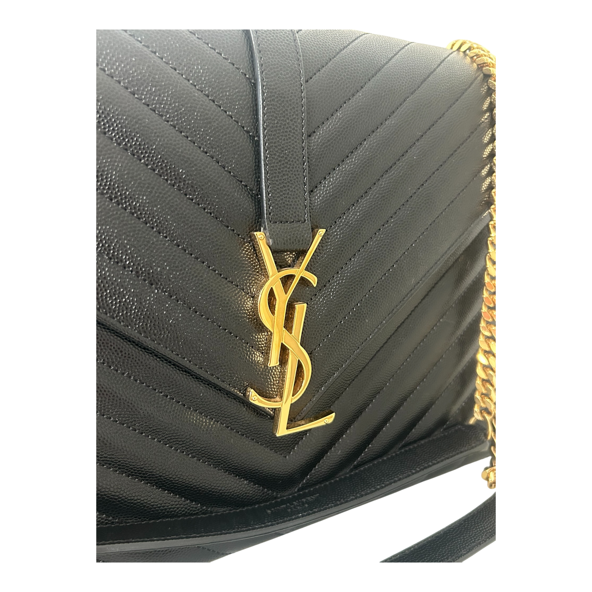 Saint Laurent Black Large Envelope Flap Bag - 354118