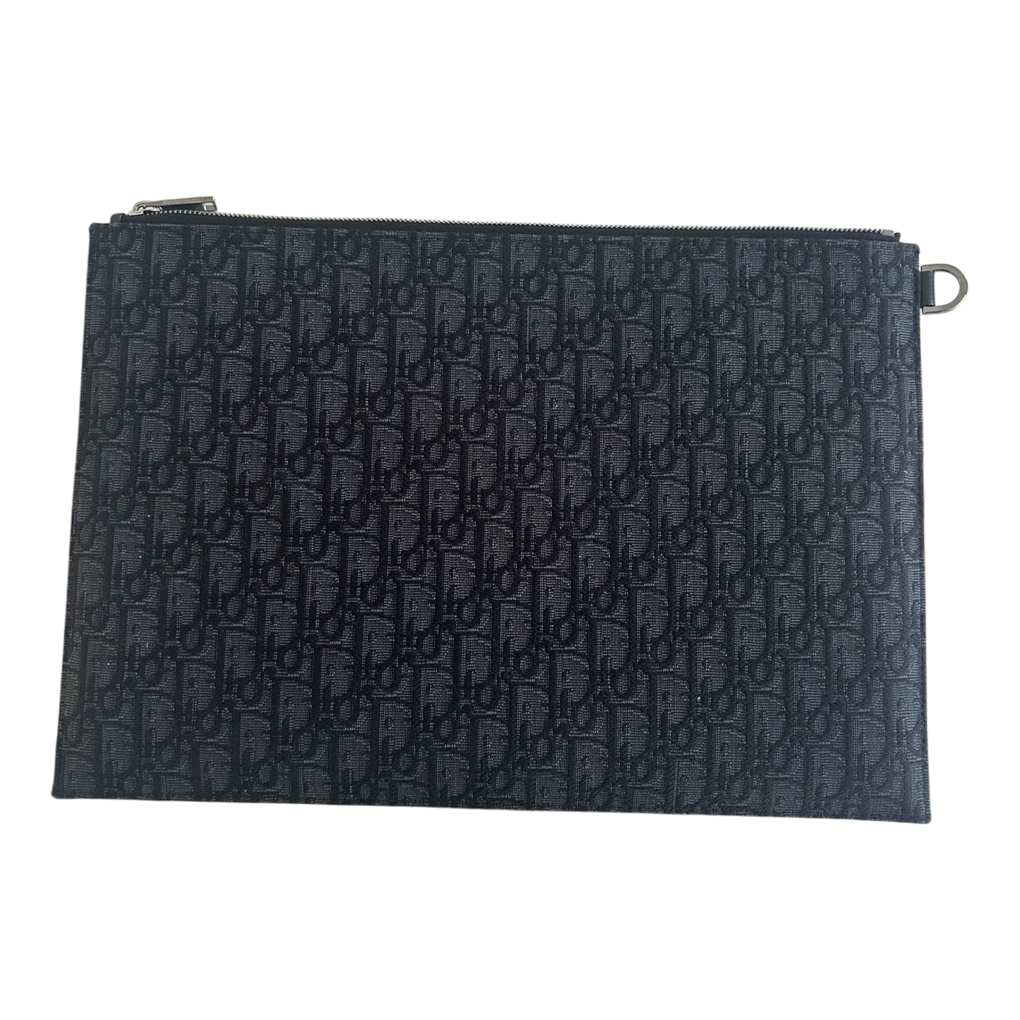 Dior Black Oblique Jacquard A4 Pouch