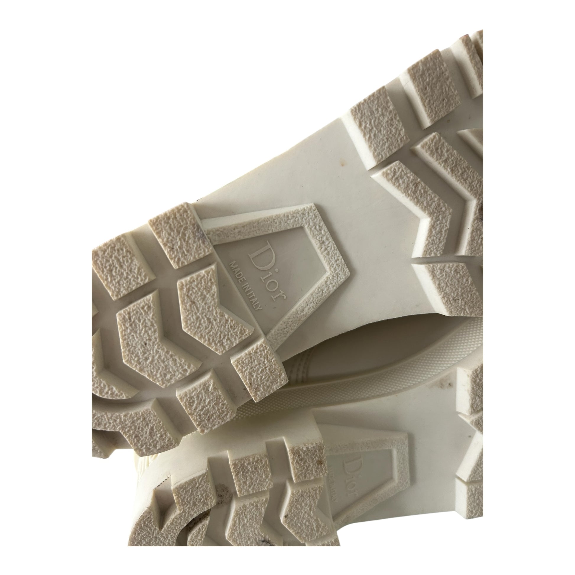 Dior D-Major White Iron Ankle Boots - 38 EU