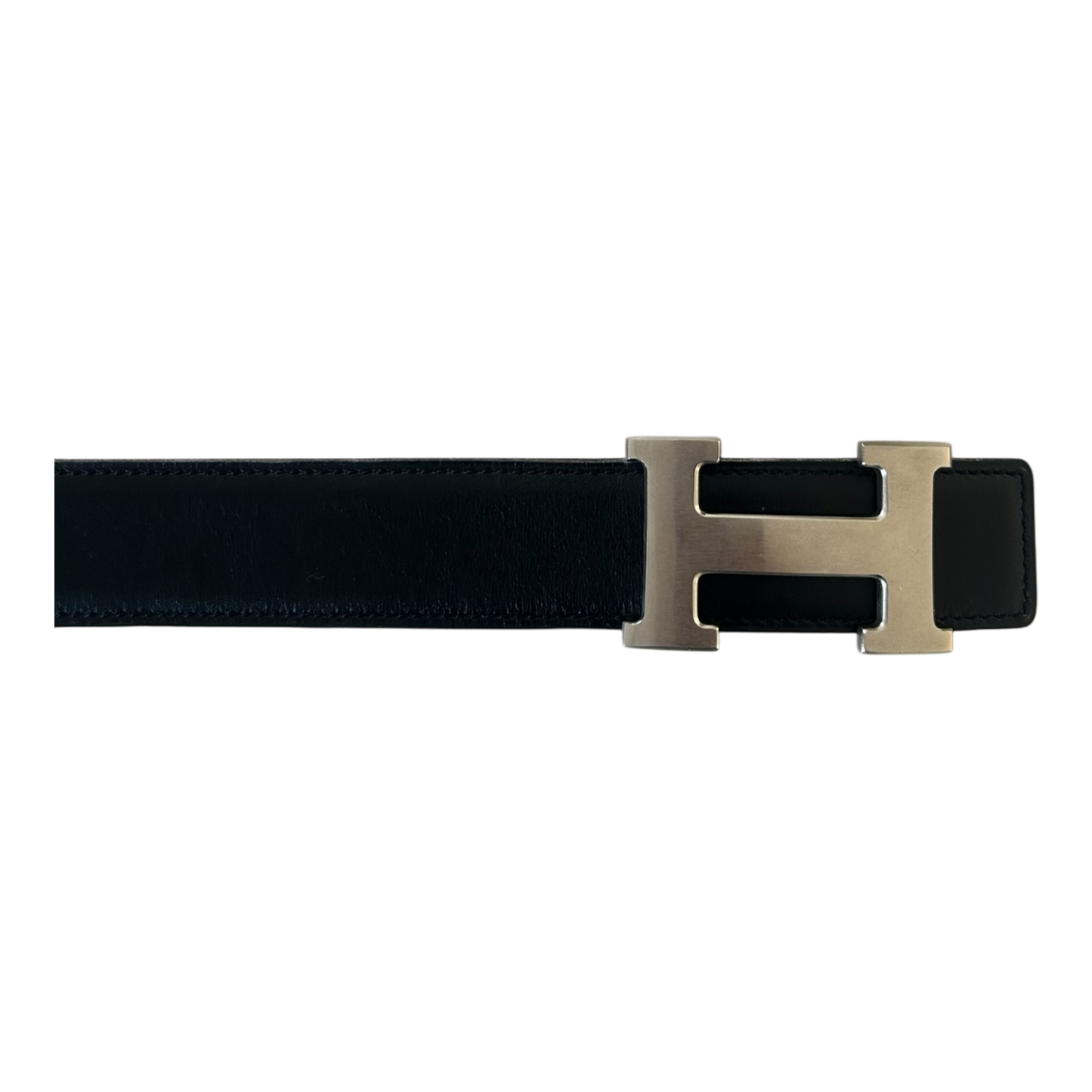 Hermès Silver H 32mm Reversible Belt (80/32)