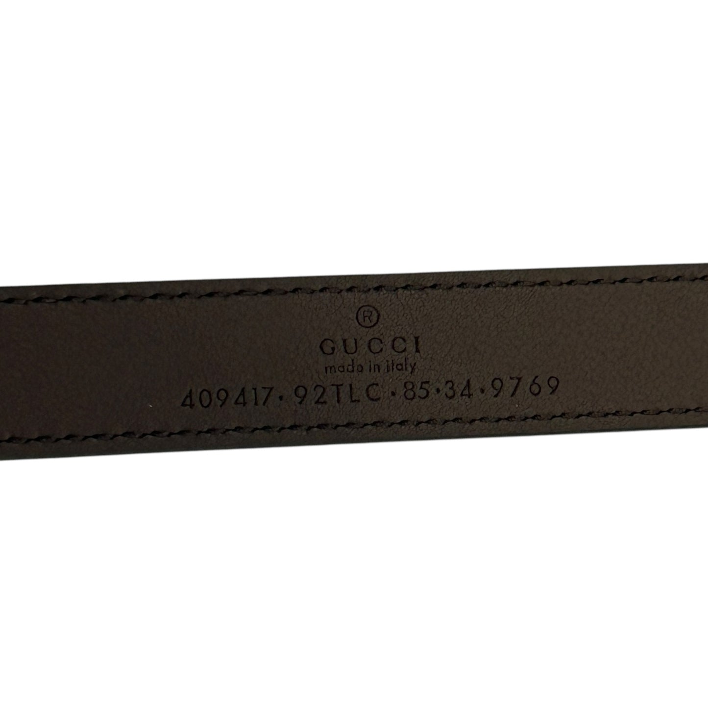 Gucci Ladies Monogram Mini GG Belt - (85/34) - 409417