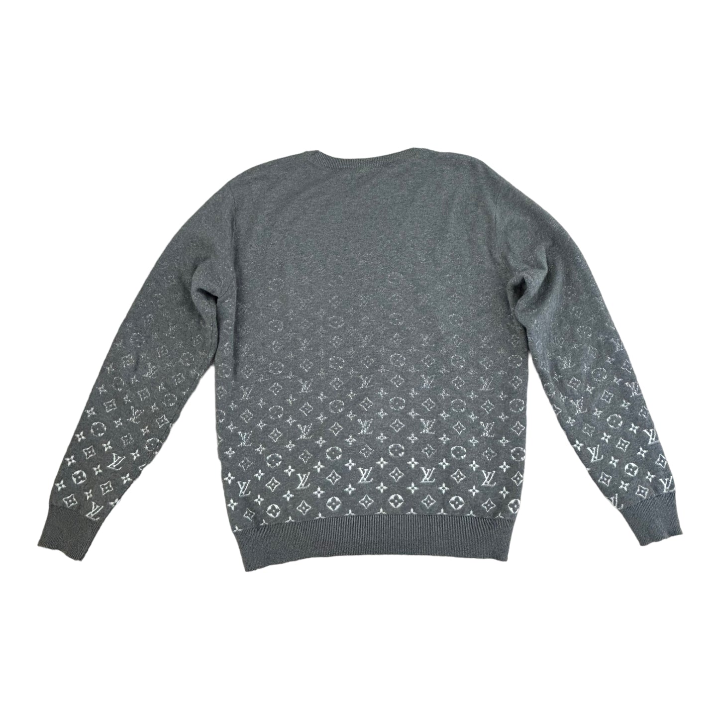 Louis Vuitton Grey Monogram Gradient Sweater - Medium