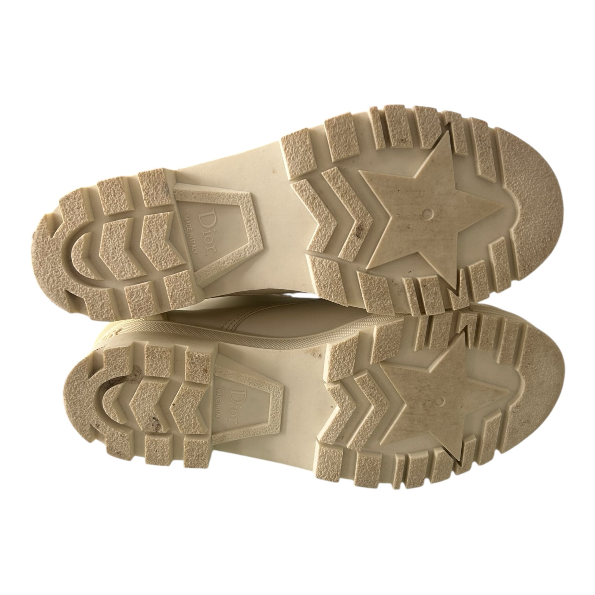 Dior D-Major White Iron Ankle Boots - 38 EU