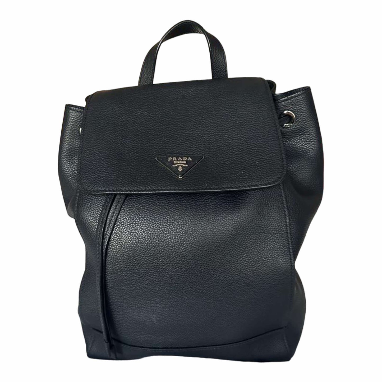 Prada Black Leather Backpack - 1BZ007