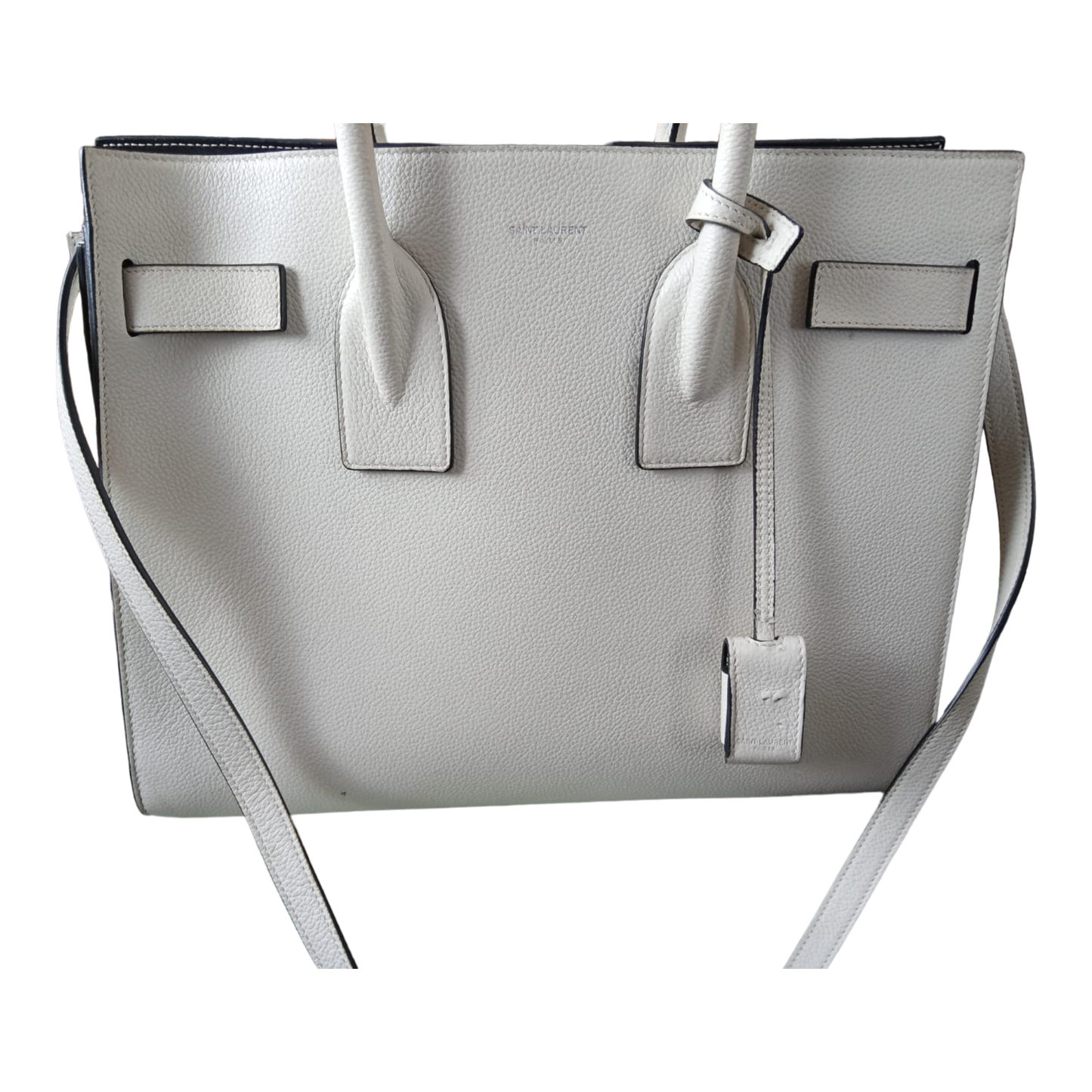 Saint Laurent White Sac de Jour Small